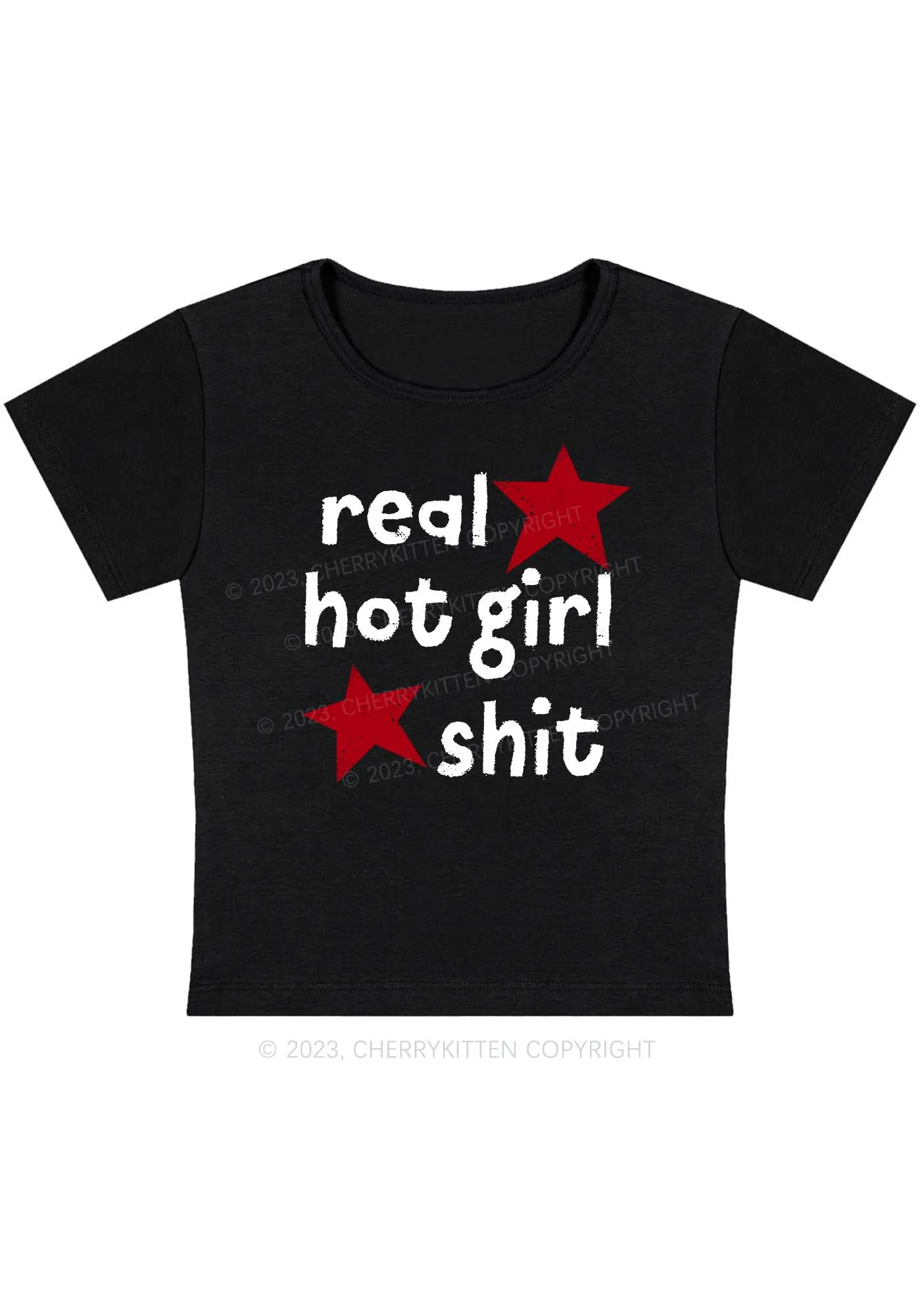 Curvy Real Hot Girl Baby Tee Cherrykitten - Image 3