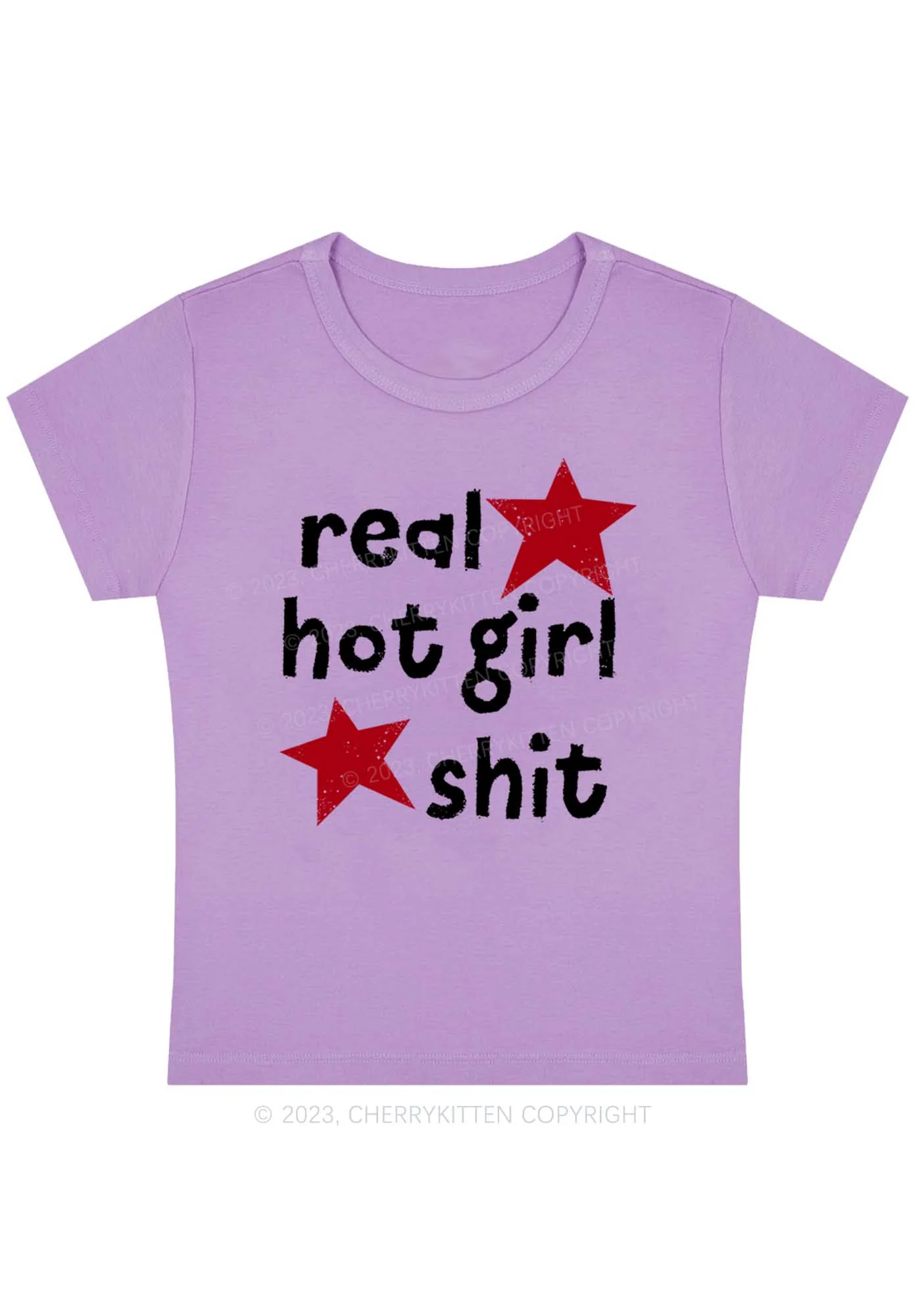 Curvy Real Hot Girl Baby Tee Cherrykitten - Image 4