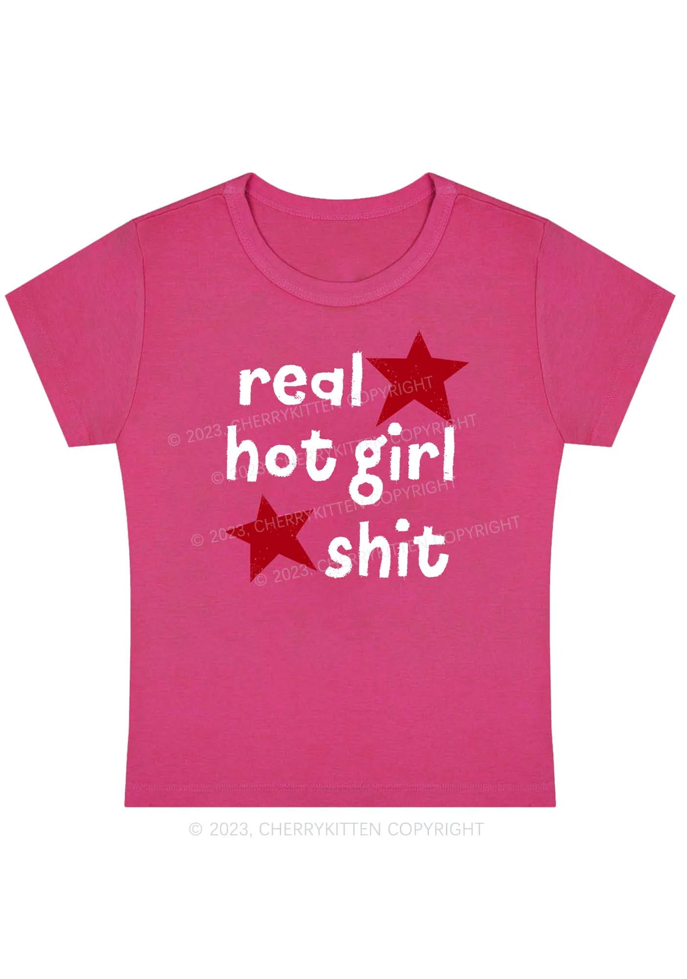Curvy Real Hot Girl Baby Tee Cherrykitten - Image 5