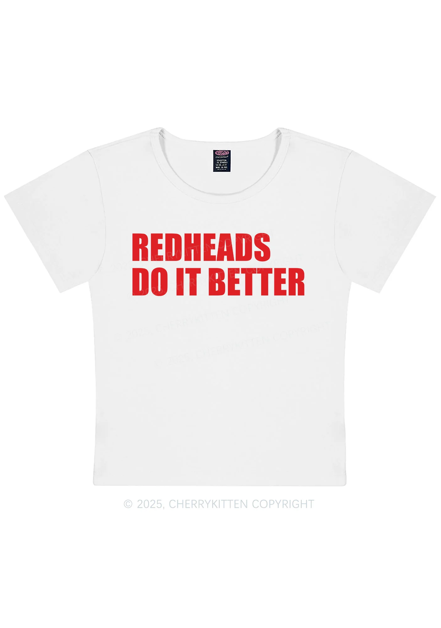 Curvy Redheads Do It Better Y2K Baby Tee Cherrykitten - Image 3