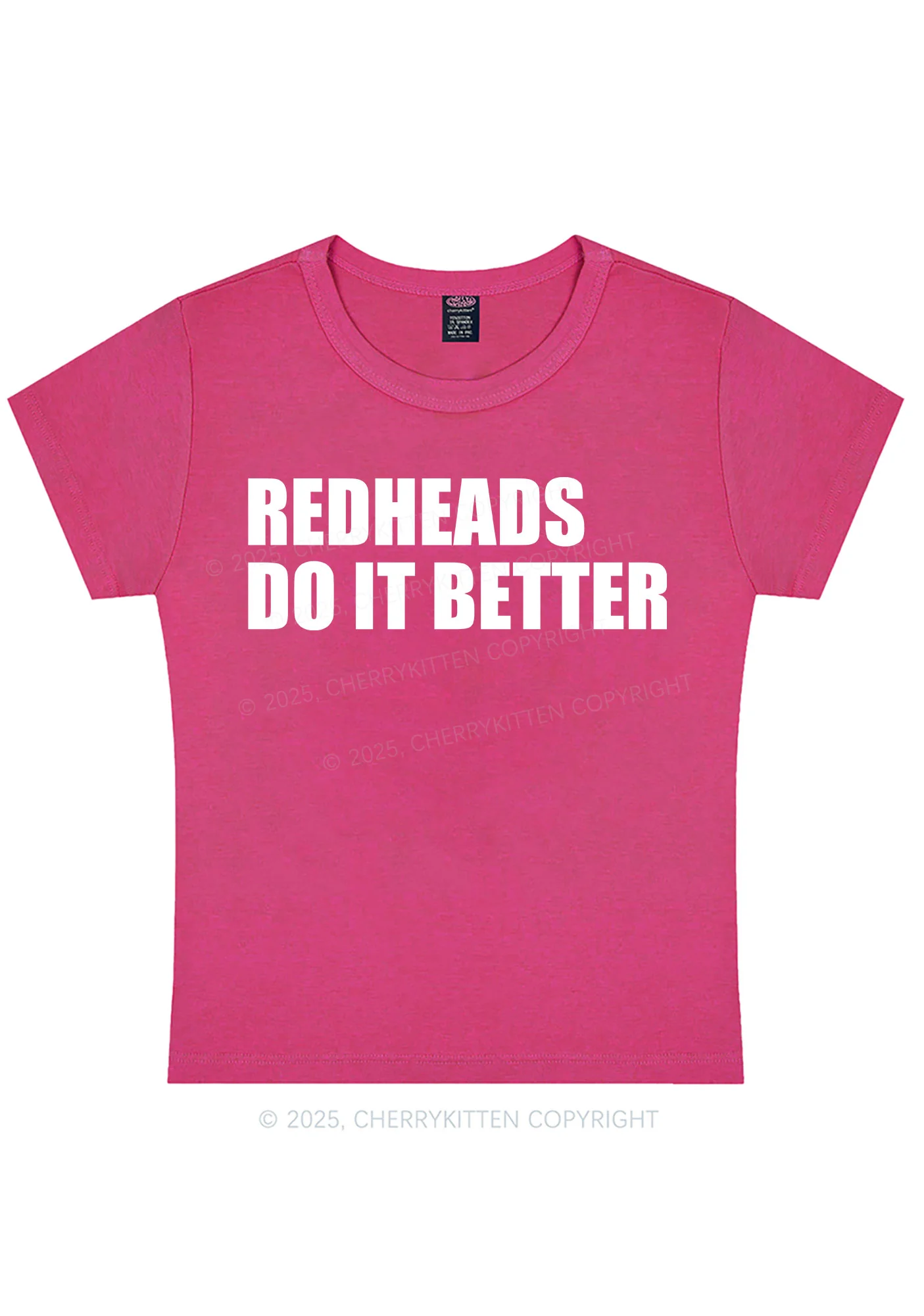 Curvy Redheads Do It Better Y2K Baby Tee Cherrykitten - Image 5