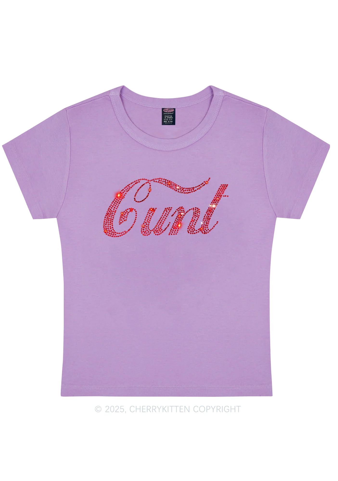 Rhinestone Special Cxxt Y2K Baby Tee Cherrykitten - Image 5