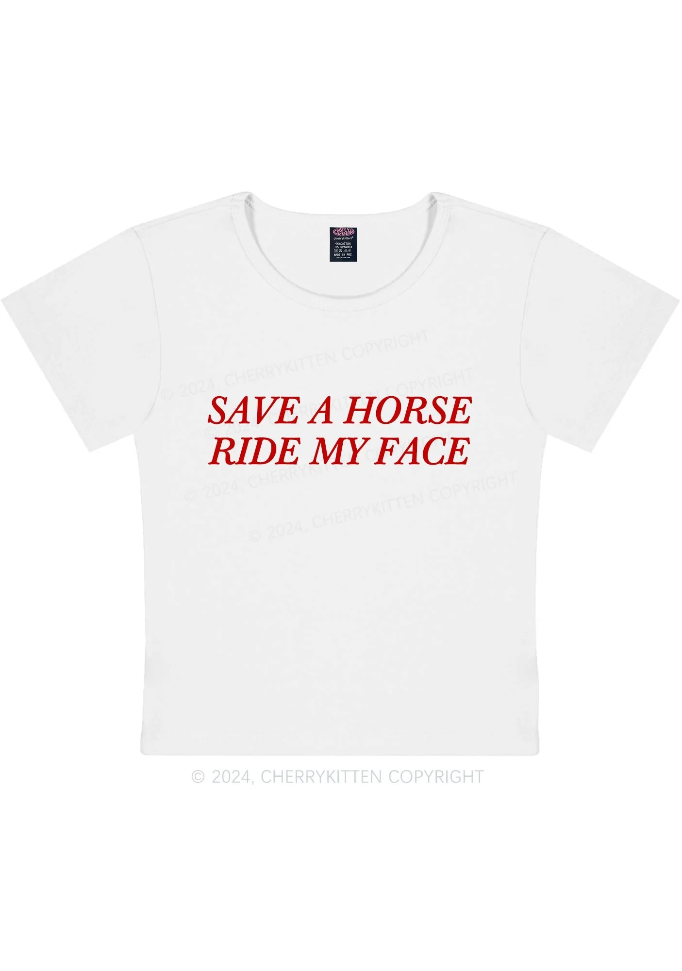 Curvy Ride My Face Y2K Baby Tee Cherrykitten - Image 2