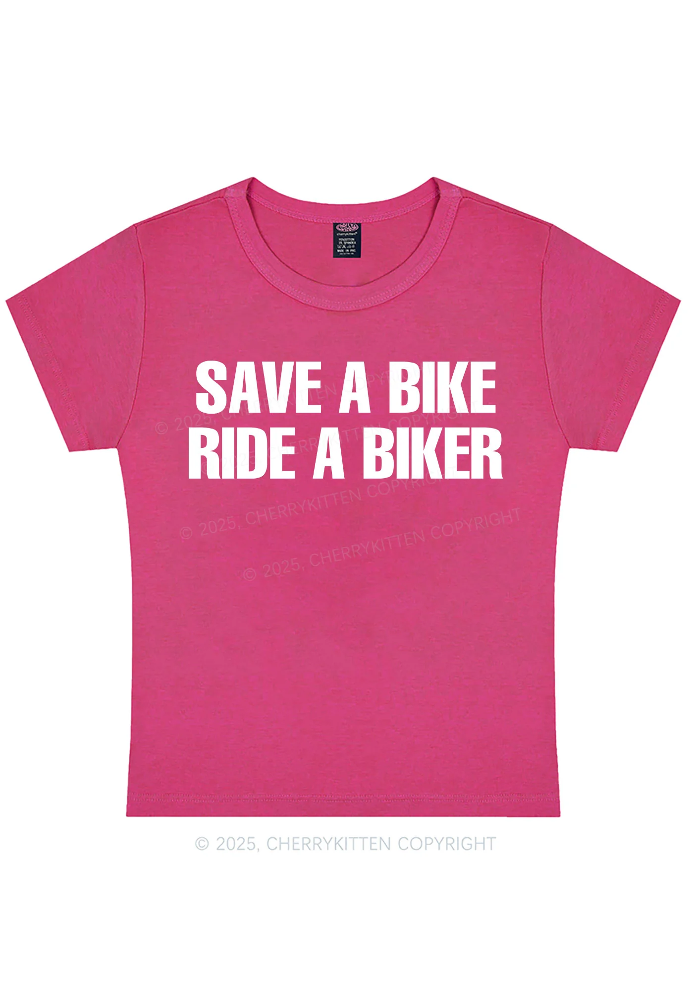 Curvy Save Bike Ride Biker Y2K Baby Tee Cherrykitten - Image 5