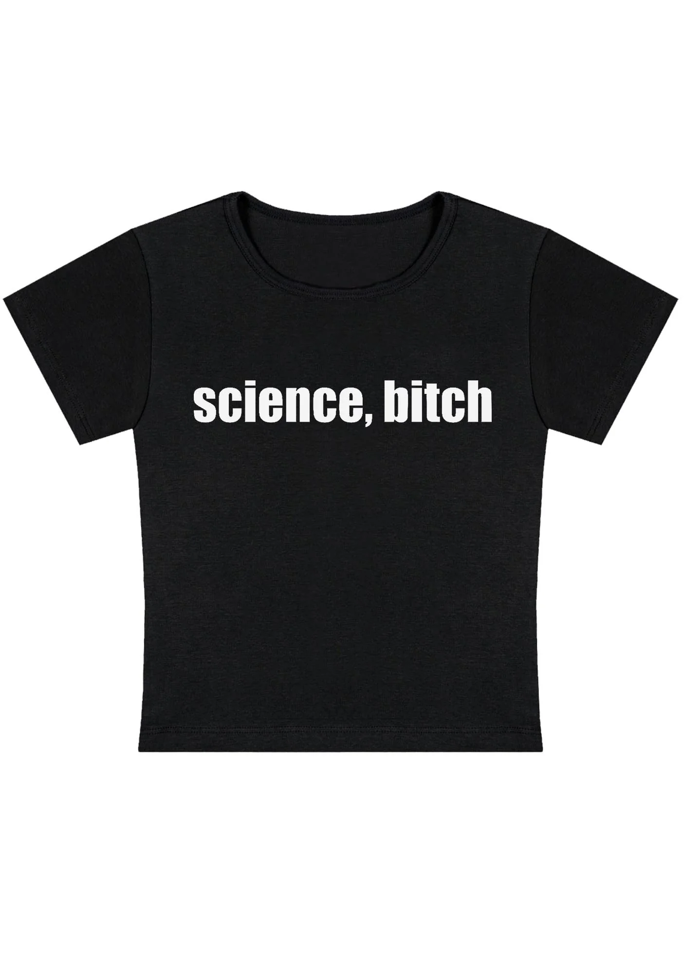 Curvy Science Bixxh Baby Tee - Image 3