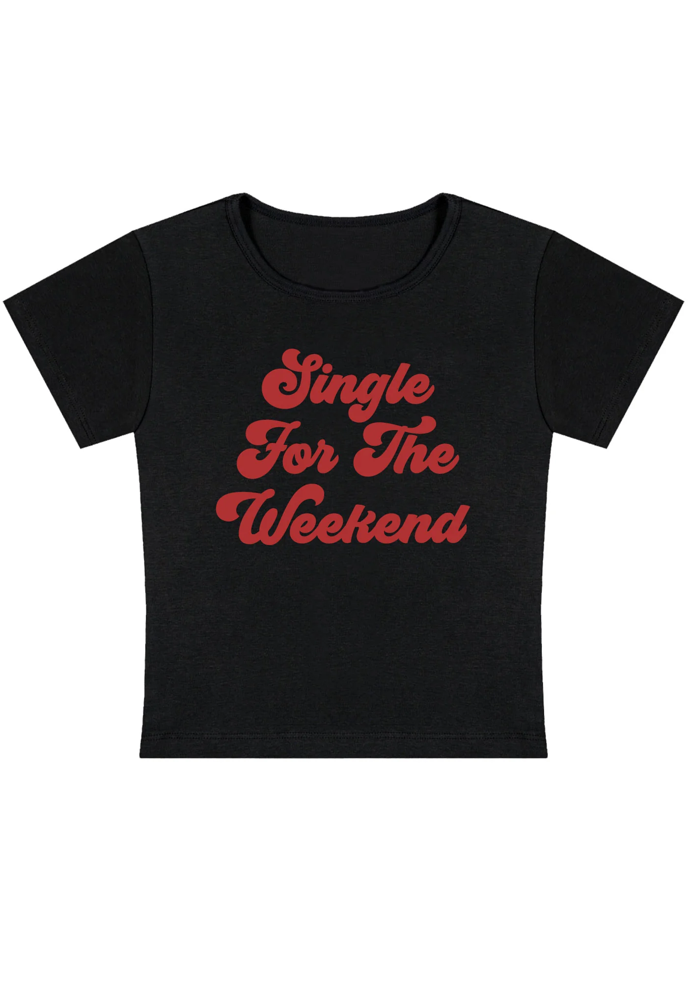 Curvy Single For The Weekend Baby Tee - Image 3