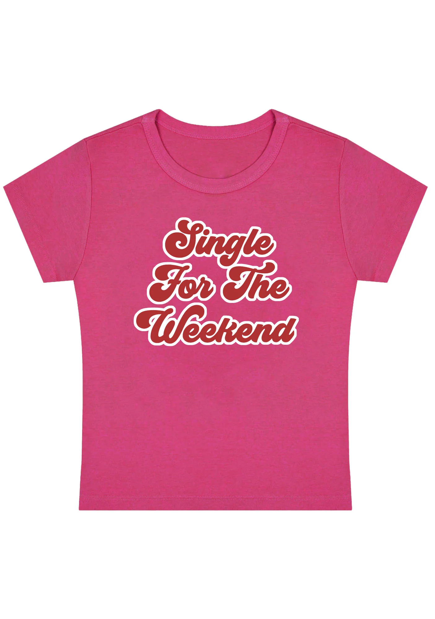 Curvy Single For The Weekend Baby Tee - Image 5