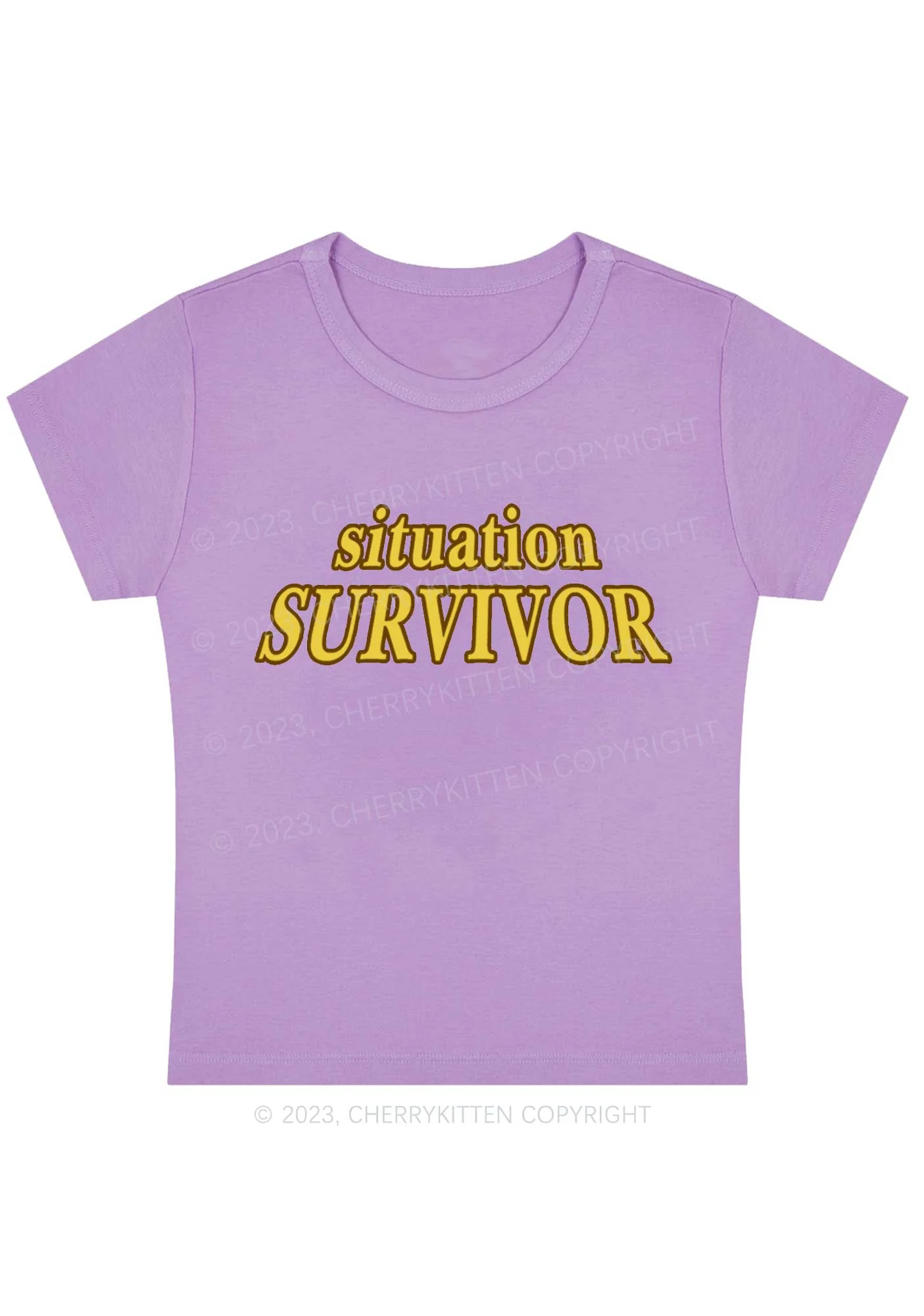 Curvy Situation Survivor Y2K Baby Tee Cherrykitten - Image 4