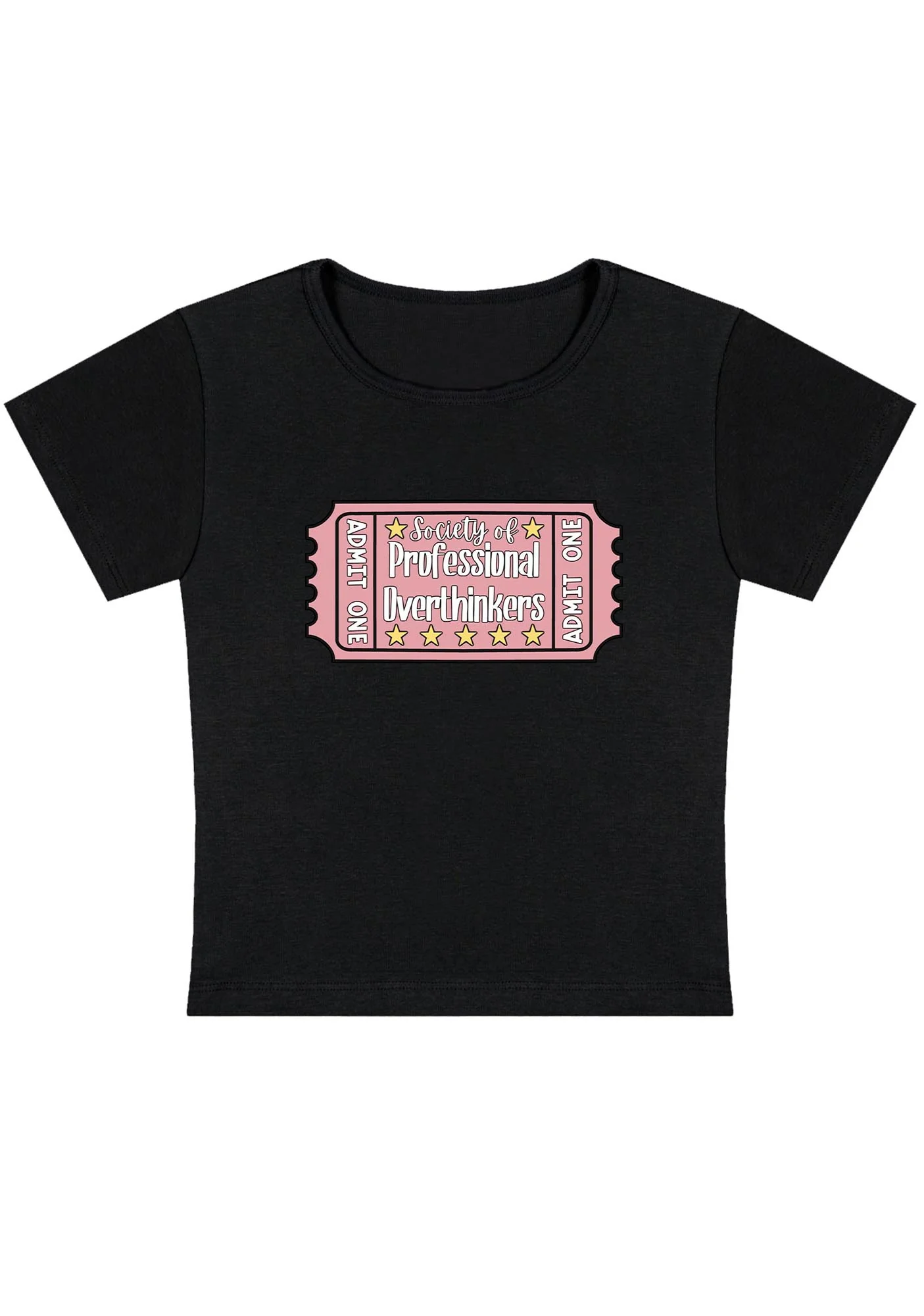 Curvy Society Of Professional Overthinkers Baby Tee - Image 3