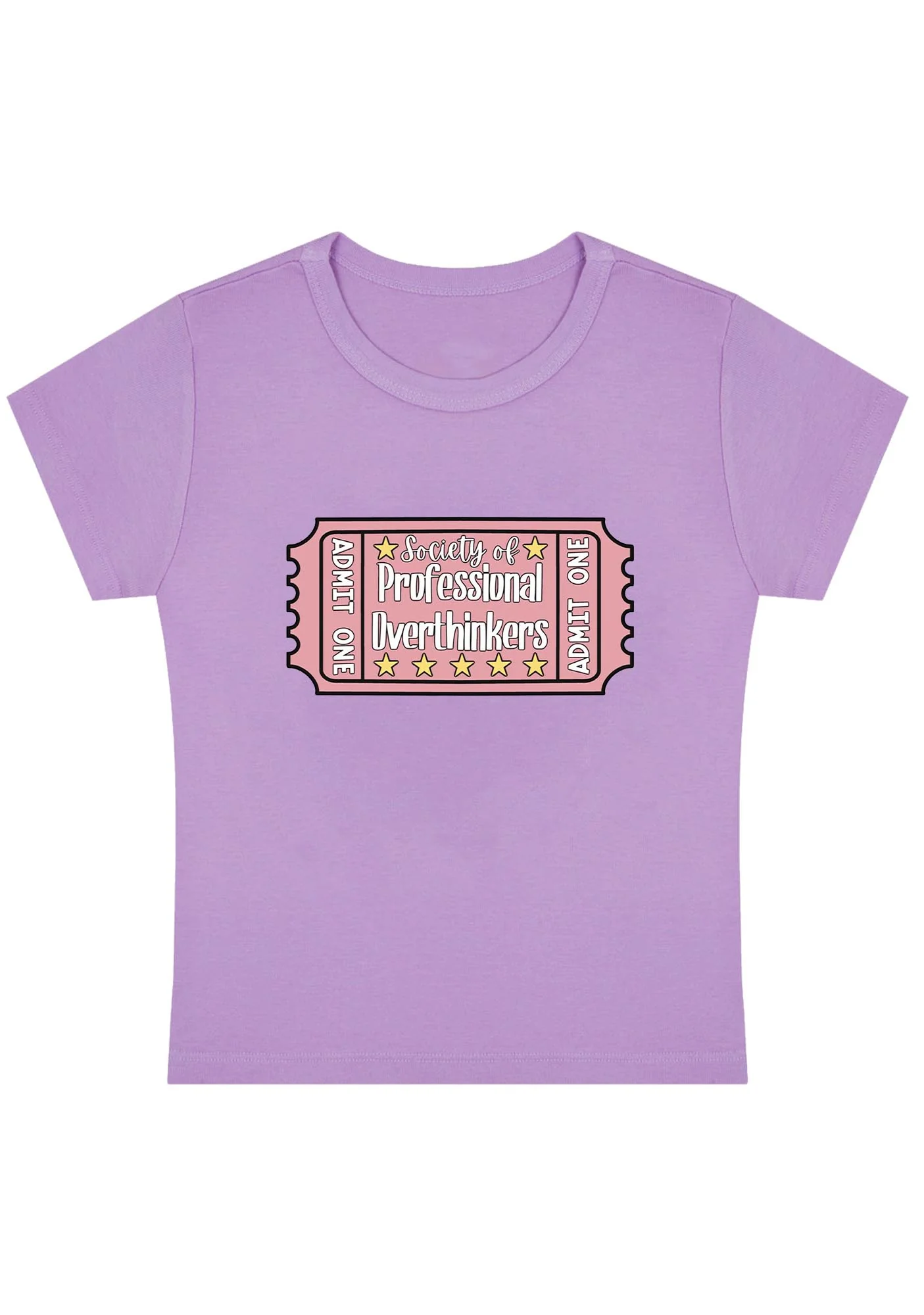 Curvy Society Of Professional Overthinkers Baby Tee - Image 4