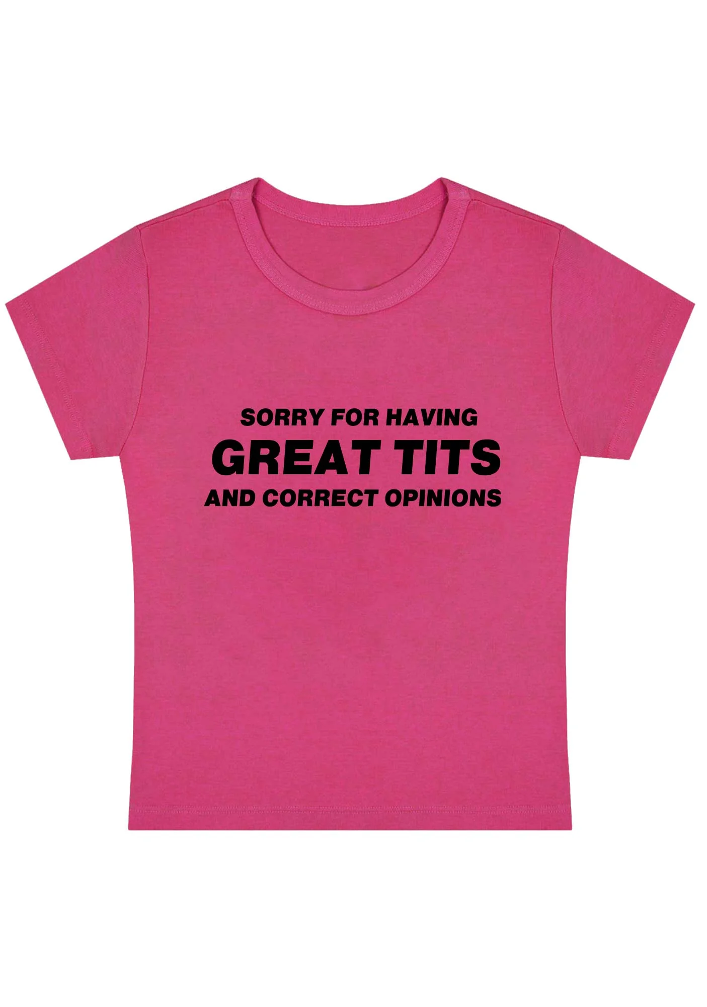 Curvy Sorry For Having Correct Opinions Baby Tee - Image 4