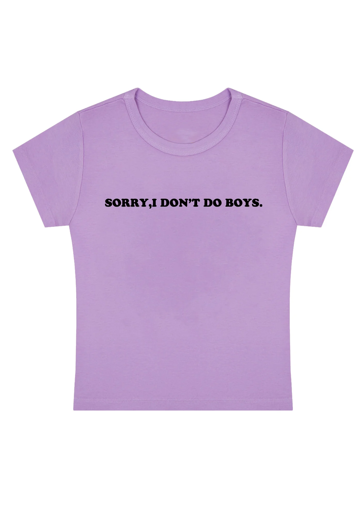 Curvy Sorry I Don't Do Boys Baby Tee - Image 5