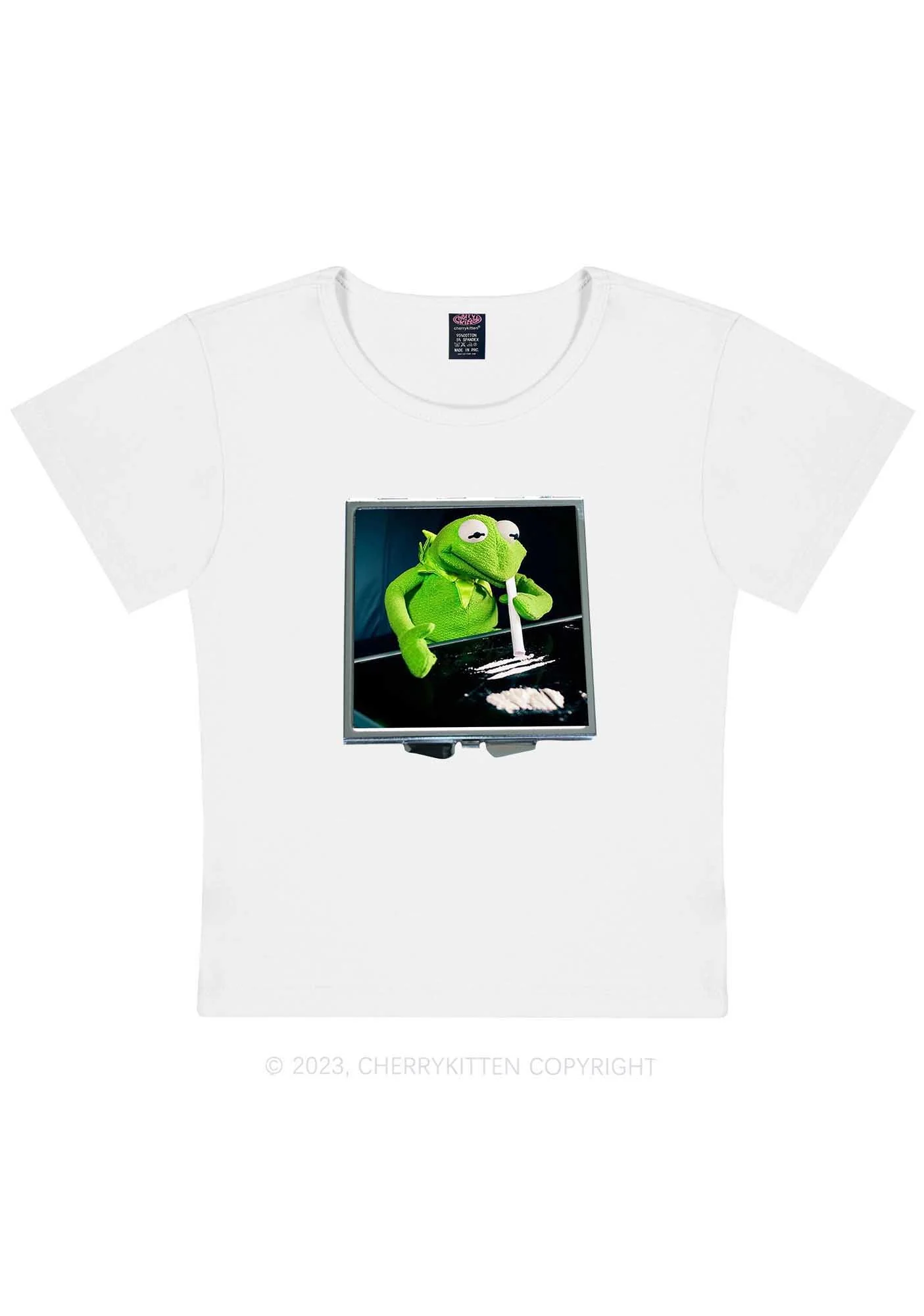 Curvy Special Cola Frog Y2K Baby Tee Cherrykitten - Image 3