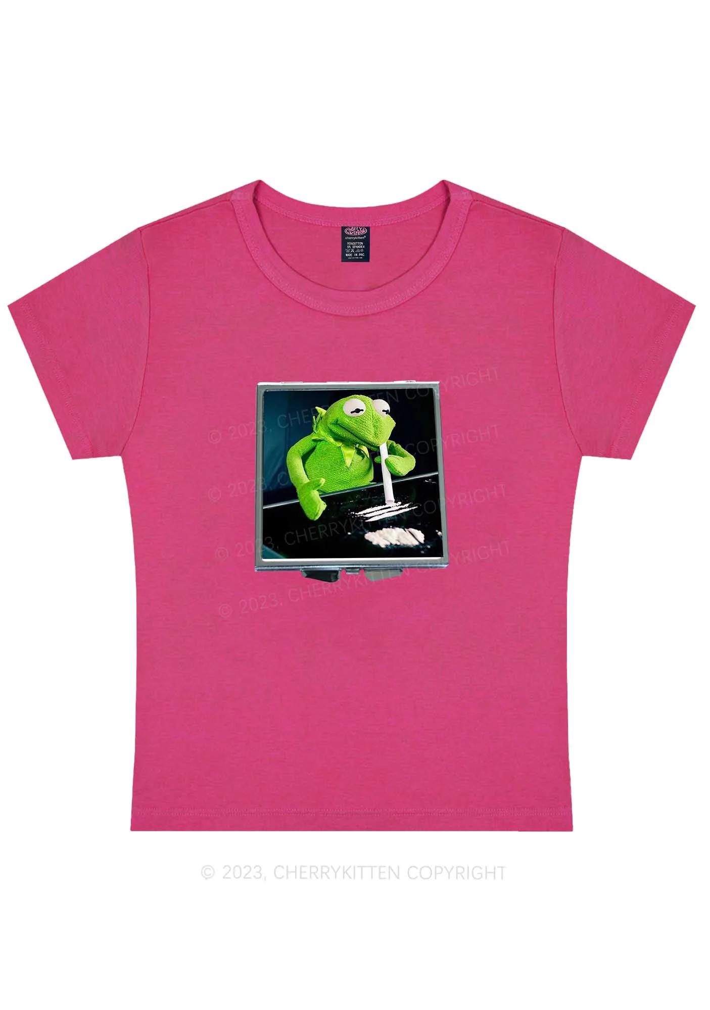 Curvy Special Cola Frog Y2K Baby Tee Cherrykitten - Image 5