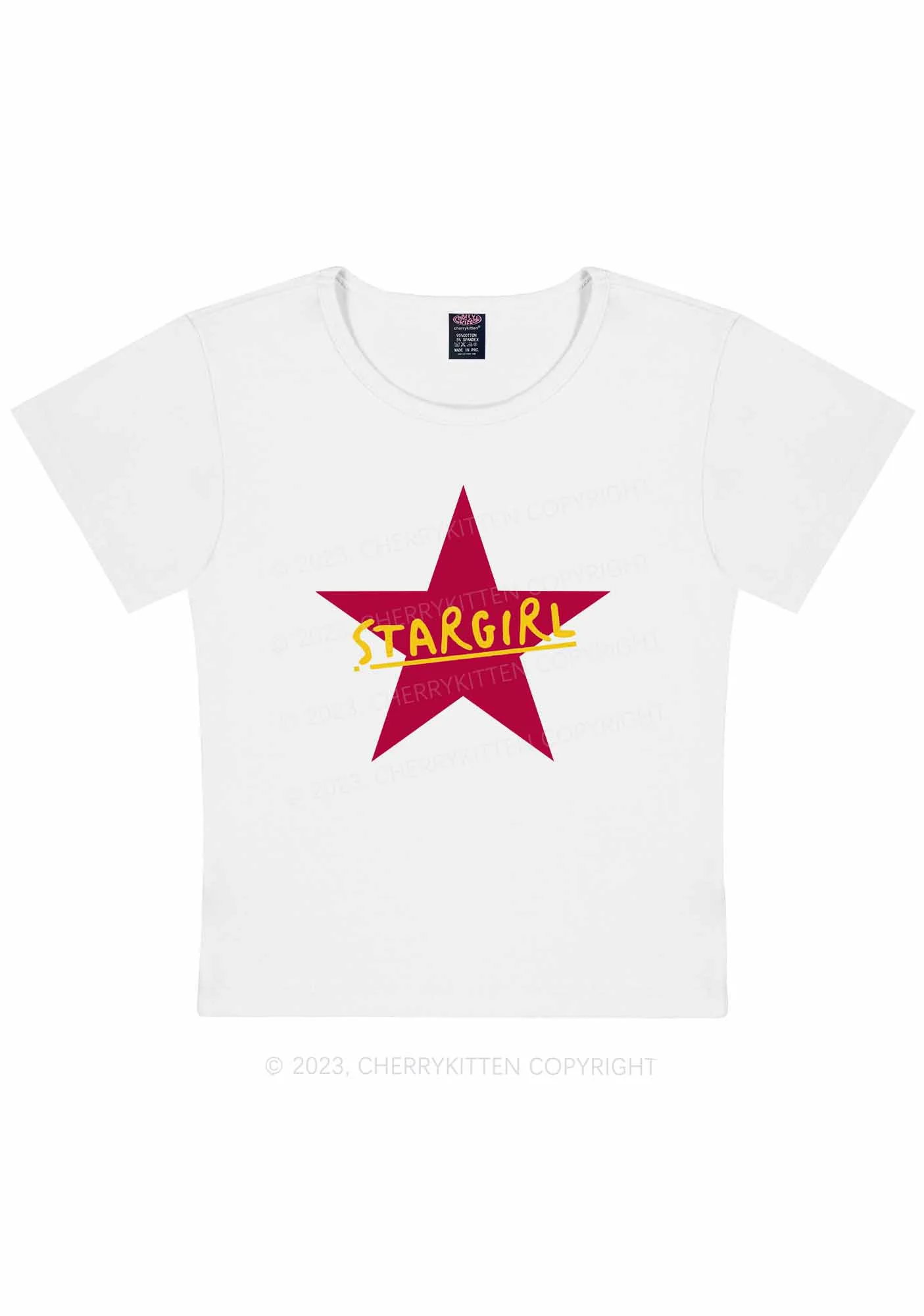 Curvy Stargirl Y2K Baby Tee Cherrykitten - Image 2