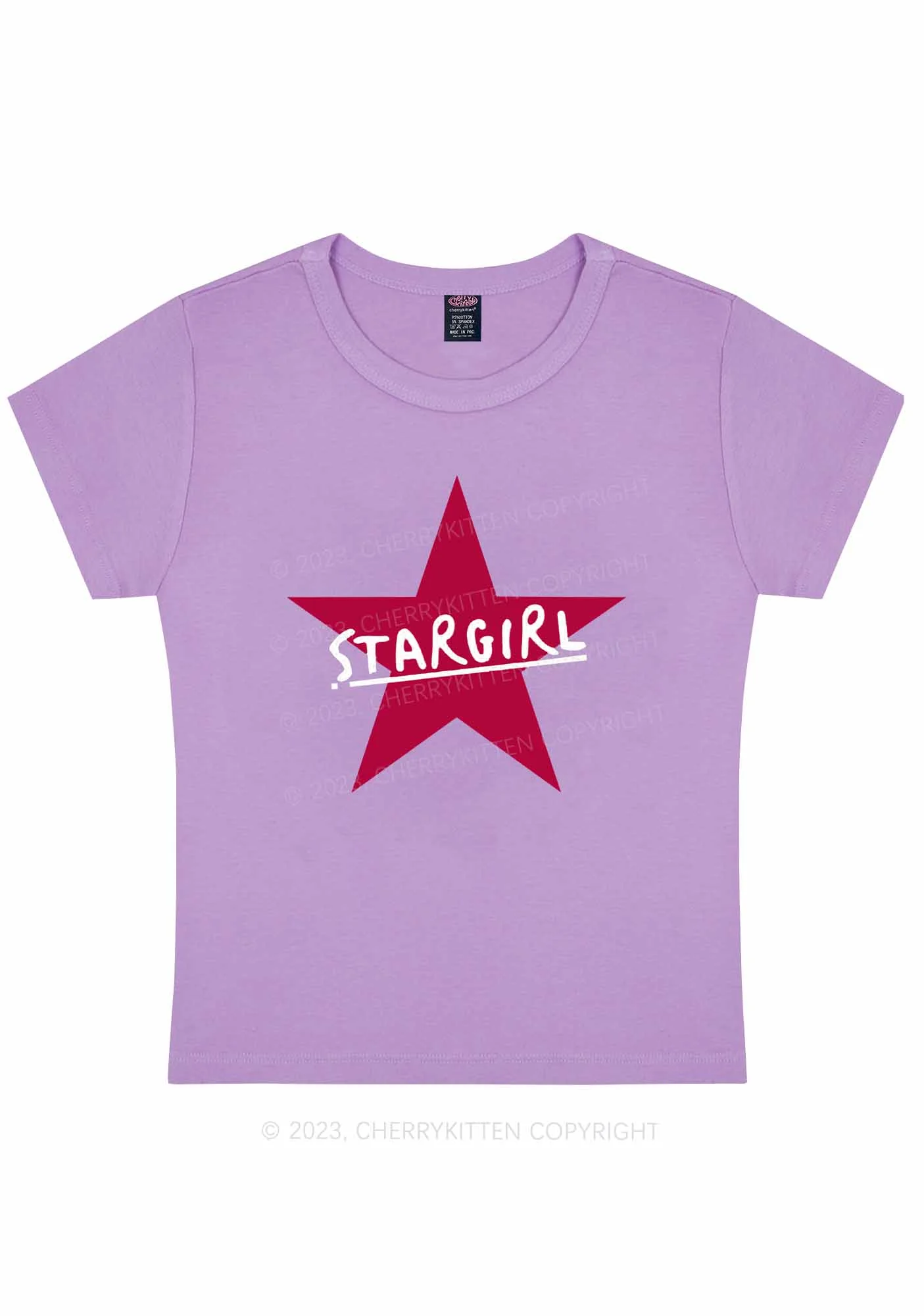 Curvy Stargirl Y2K Baby Tee Cherrykitten - Image 4