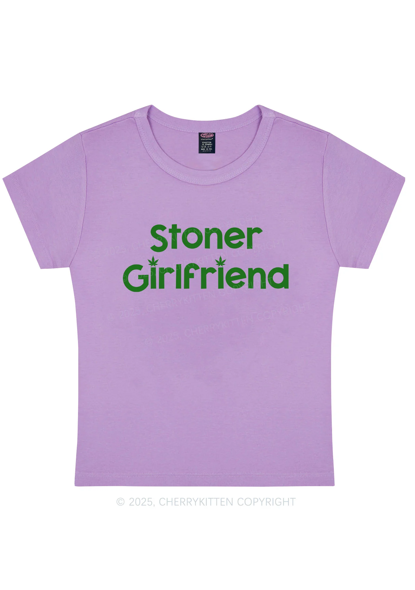 Curvy Stoner Girlfriend Y2K Baby Tee Cherrykitten - Image 5