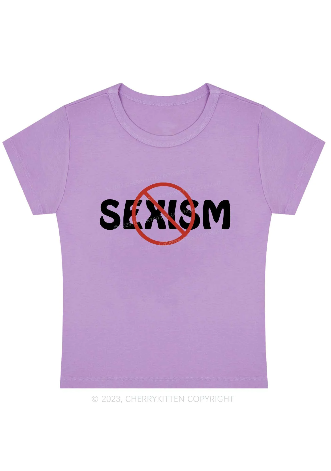 Curvy Stop Sexism Baby Tee Cherrykitten - Image 4