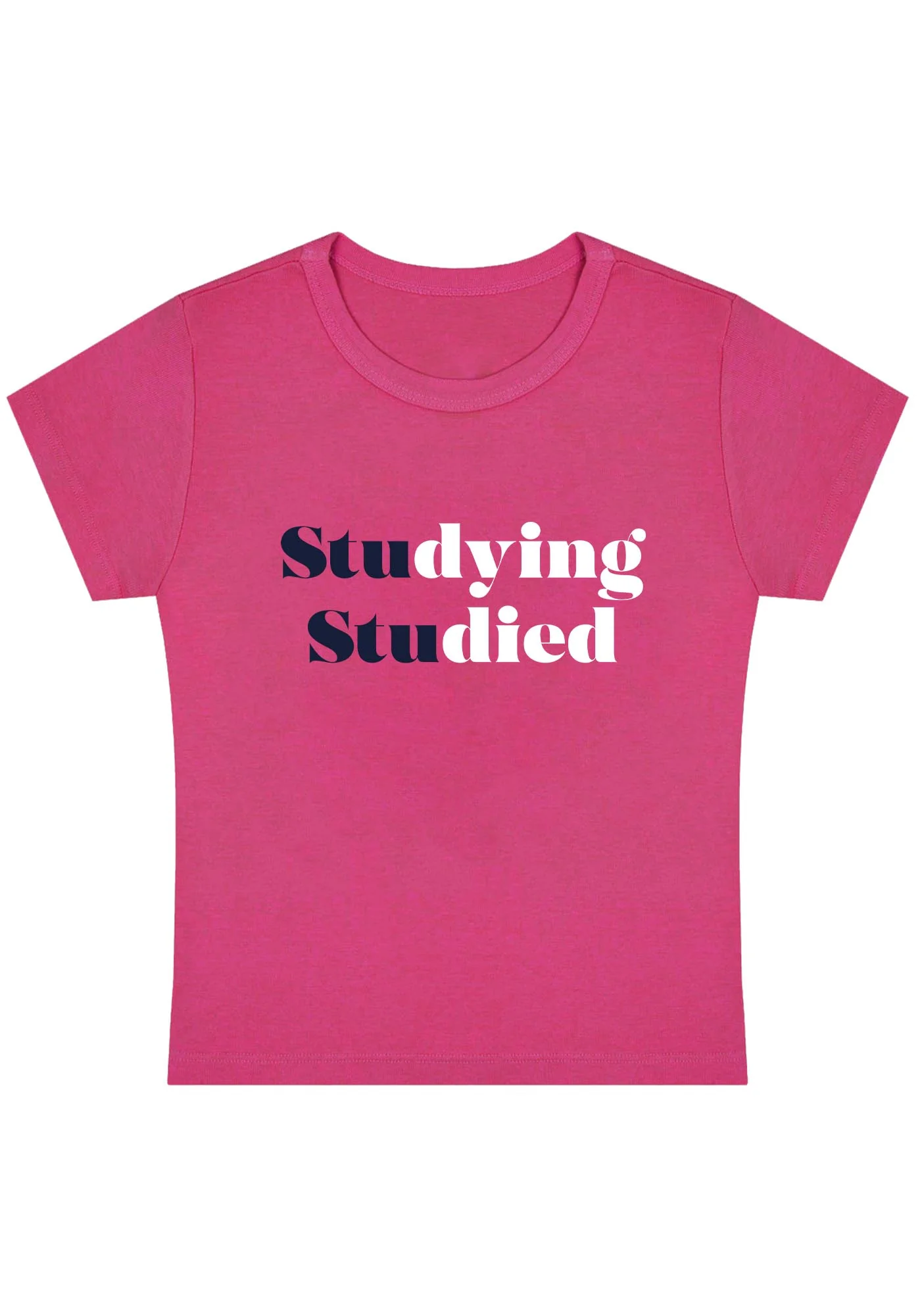 Curvy Studying Studied Baby Tee - Image 5