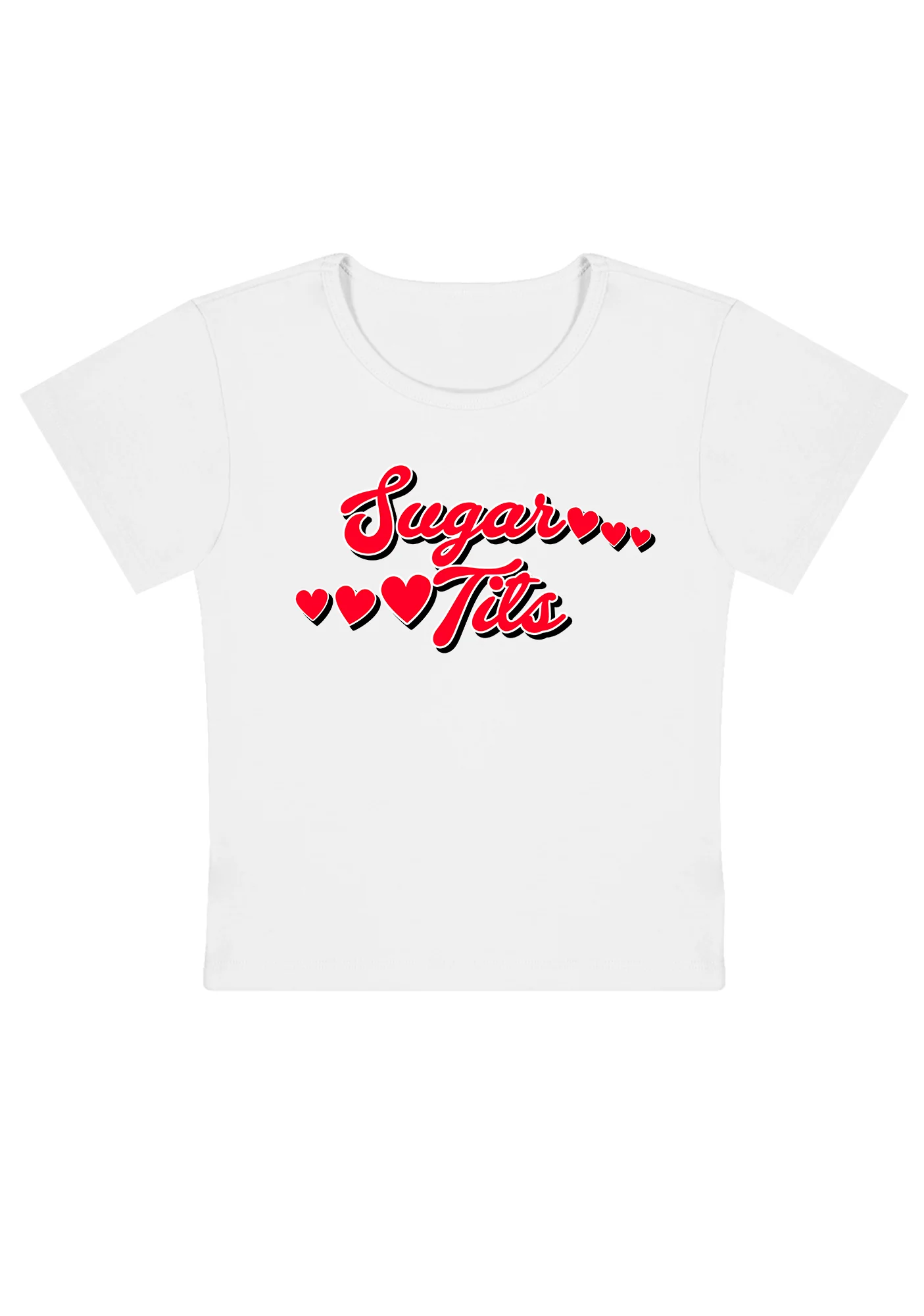 Curvy Sugar Six Hearts Baby Tee - Image 2