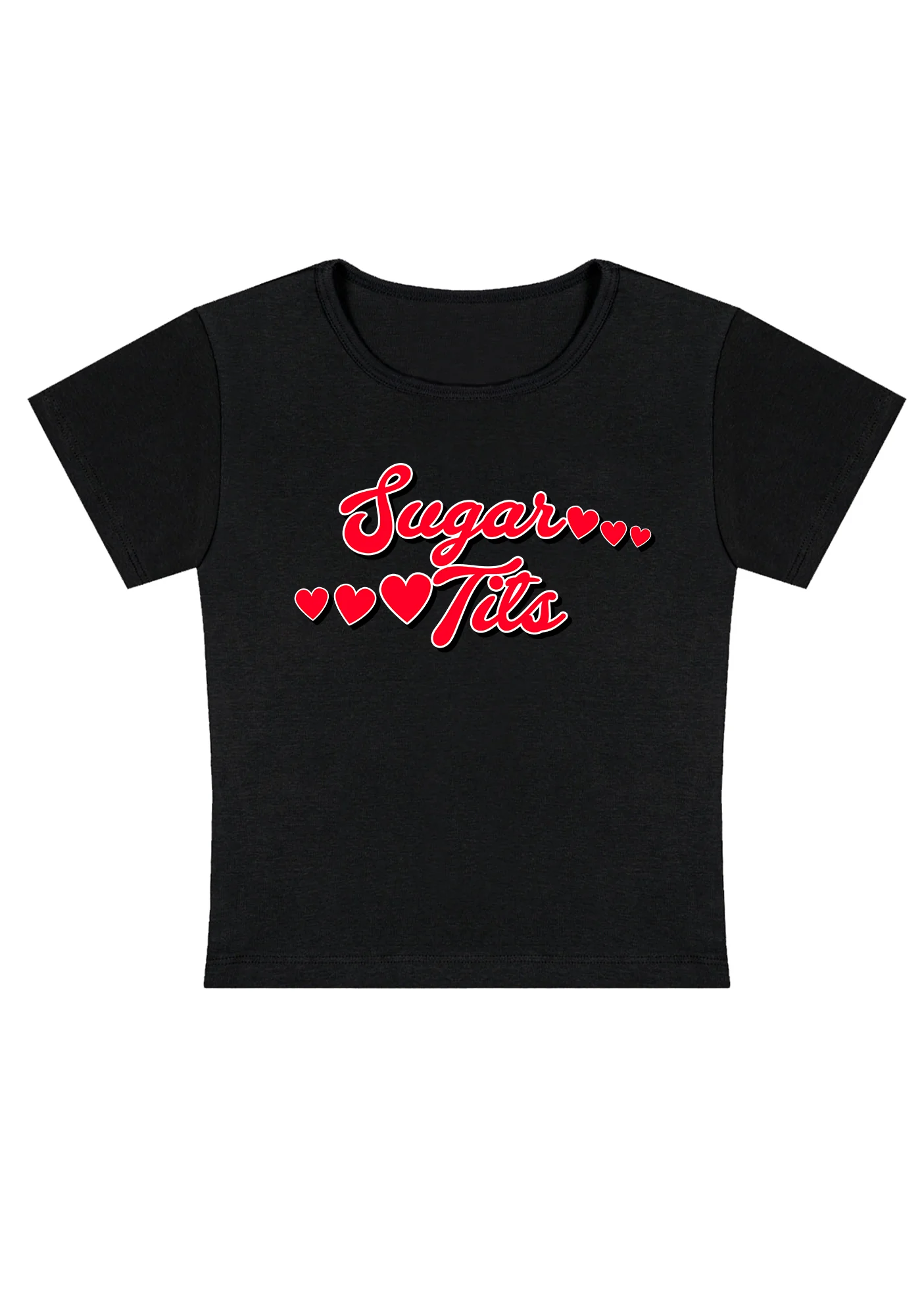 Curvy Sugar Six Hearts Baby Tee - Image 3