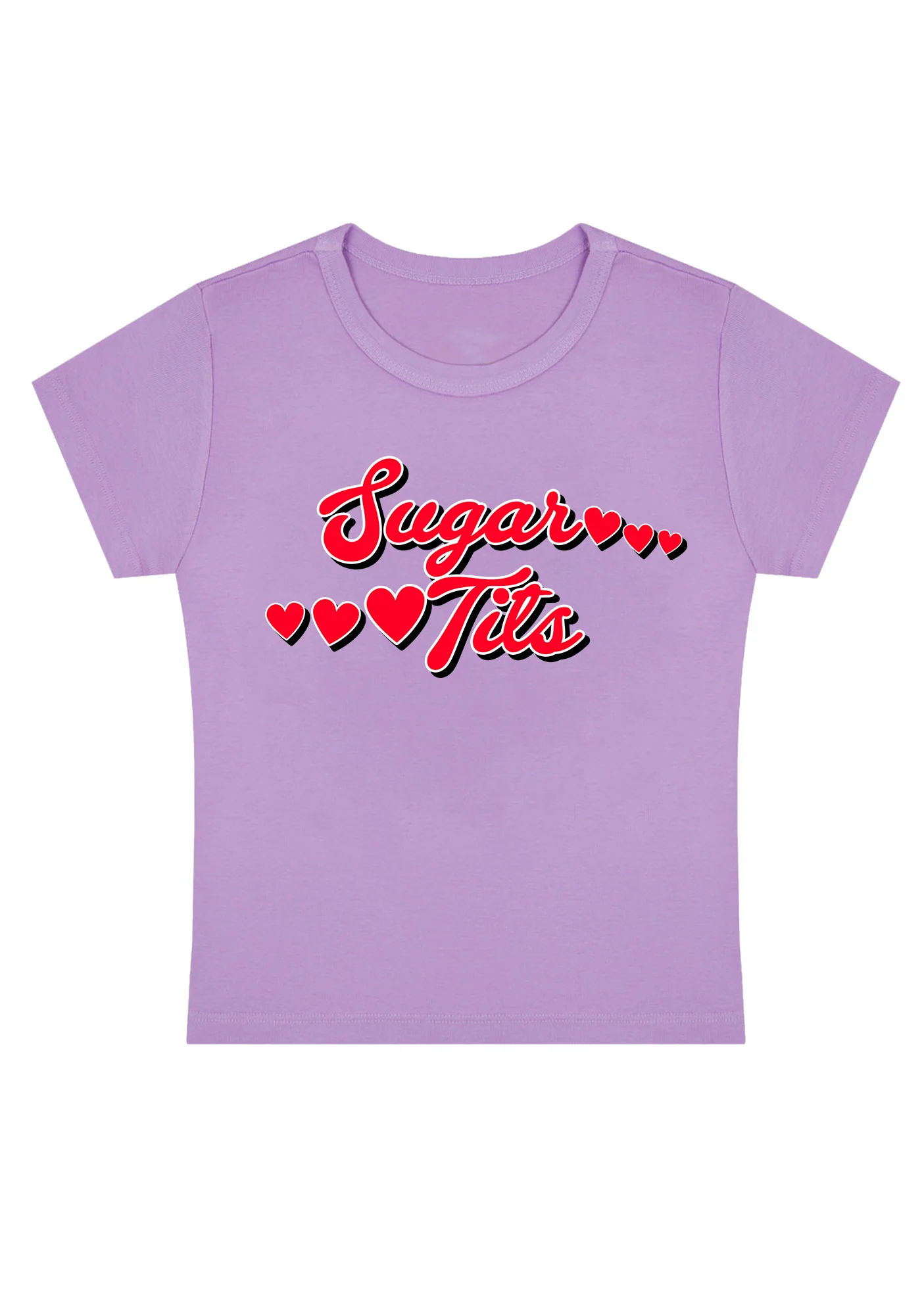 Curvy Sugar Six Hearts Baby Tee - Image 4