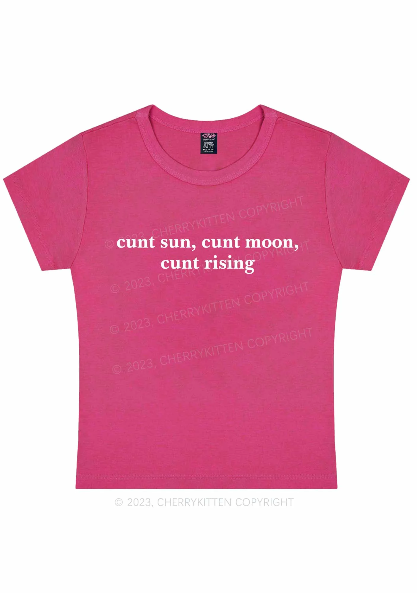 Curvy Sun Moon Rising Y2K Baby Tee Cherrykitten - Image 5