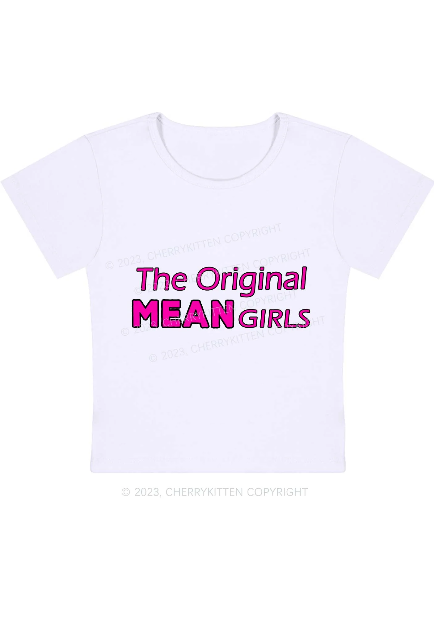 Curvy The Original Mean Girls Baby Tee Cherrykitten - Image 2