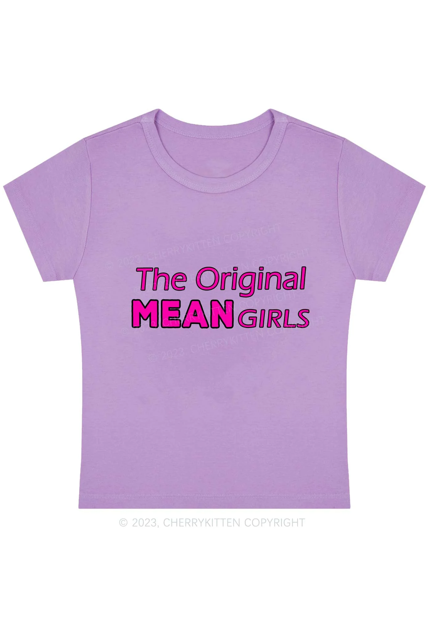 Curvy The Original Mean Girls Baby Tee Cherrykitten - Image 4