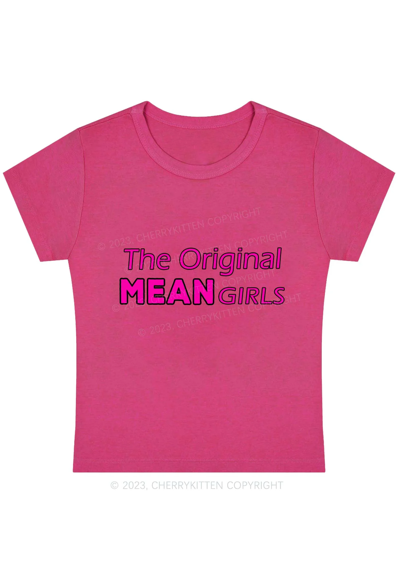 Curvy The Original Mean Girls Baby Tee Cherrykitten - Image 5