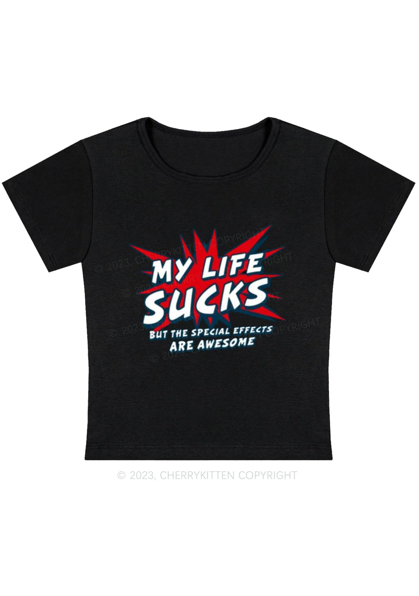 Curvy The Special Effects Are Awesome Baby Tee Cherrykitten - Image 2