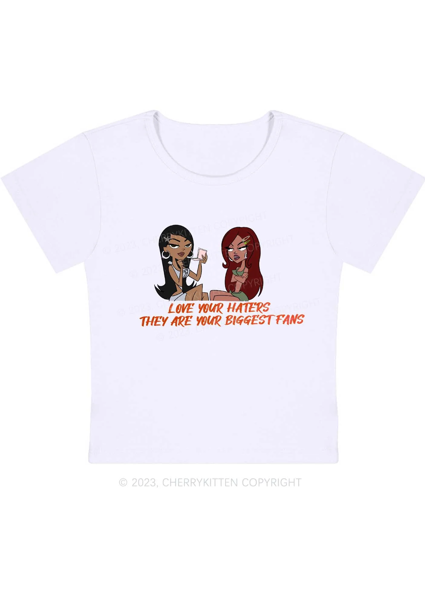 Curvy They Are Your Biggest Fans Y2K Baby Tee Cherrykitten - Image 2