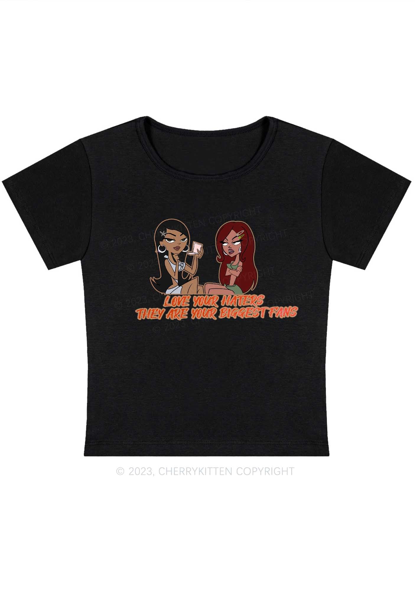 Curvy They Are Your Biggest Fans Y2K Baby Tee Cherrykitten - Image 3