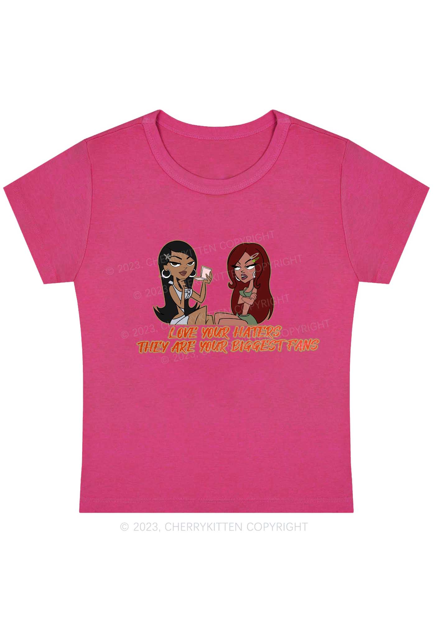 Curvy They Are Your Biggest Fans Y2K Baby Tee Cherrykitten - Image 5