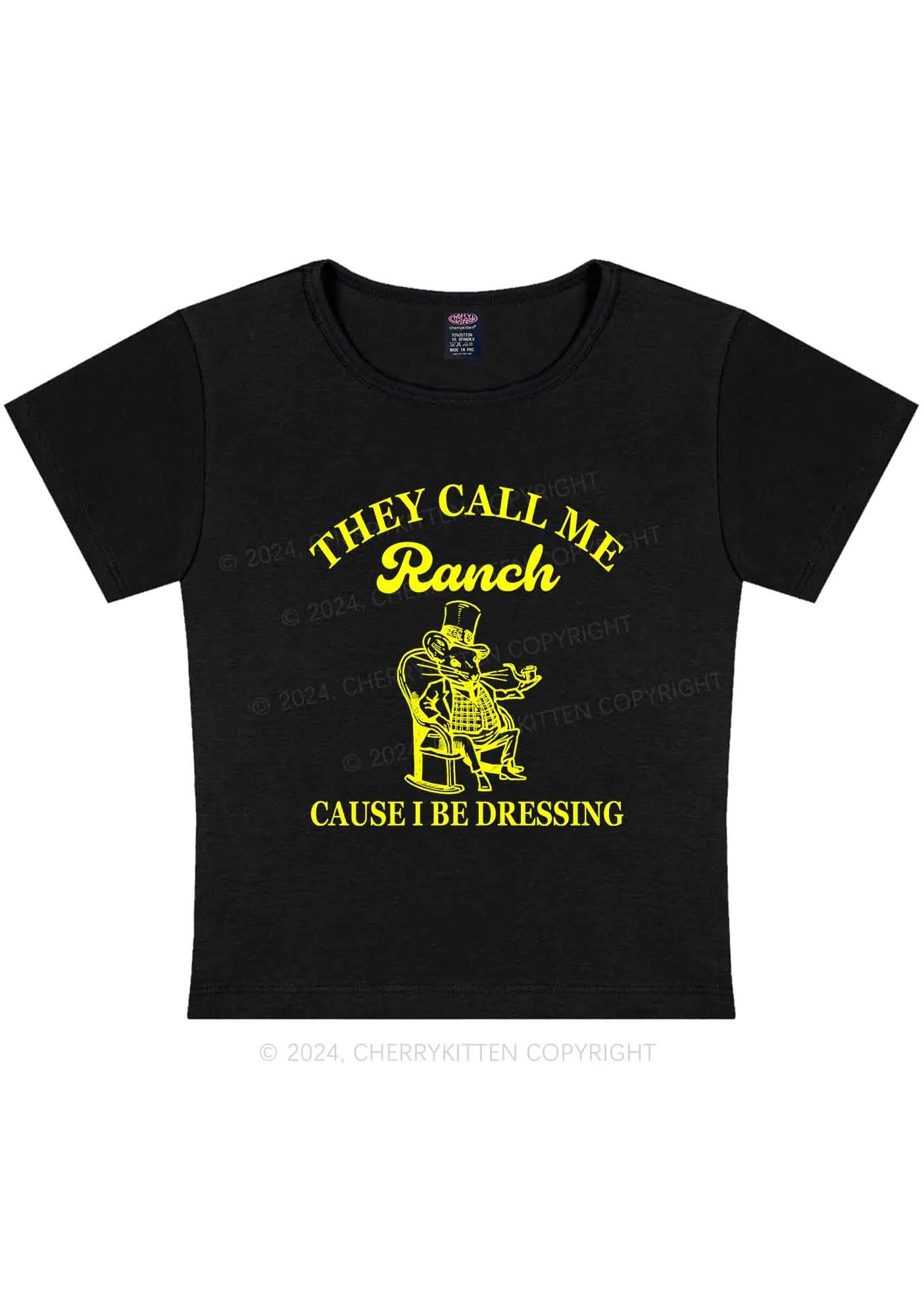 Curvy They Call Me Ranch Y2K Baby Tee Cherrykitten - Image 3