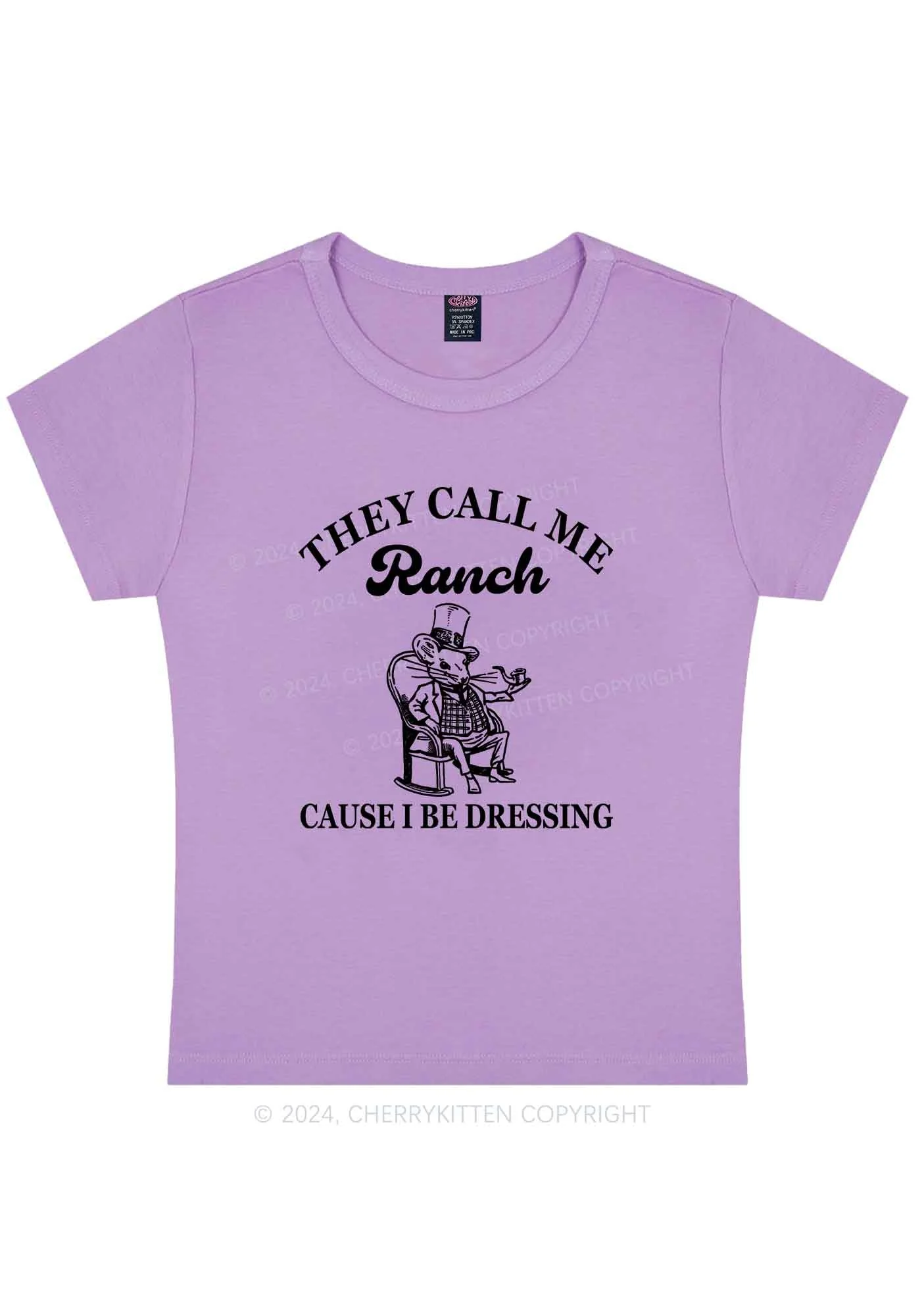Curvy They Call Me Ranch Y2K Baby Tee Cherrykitten - Image 4