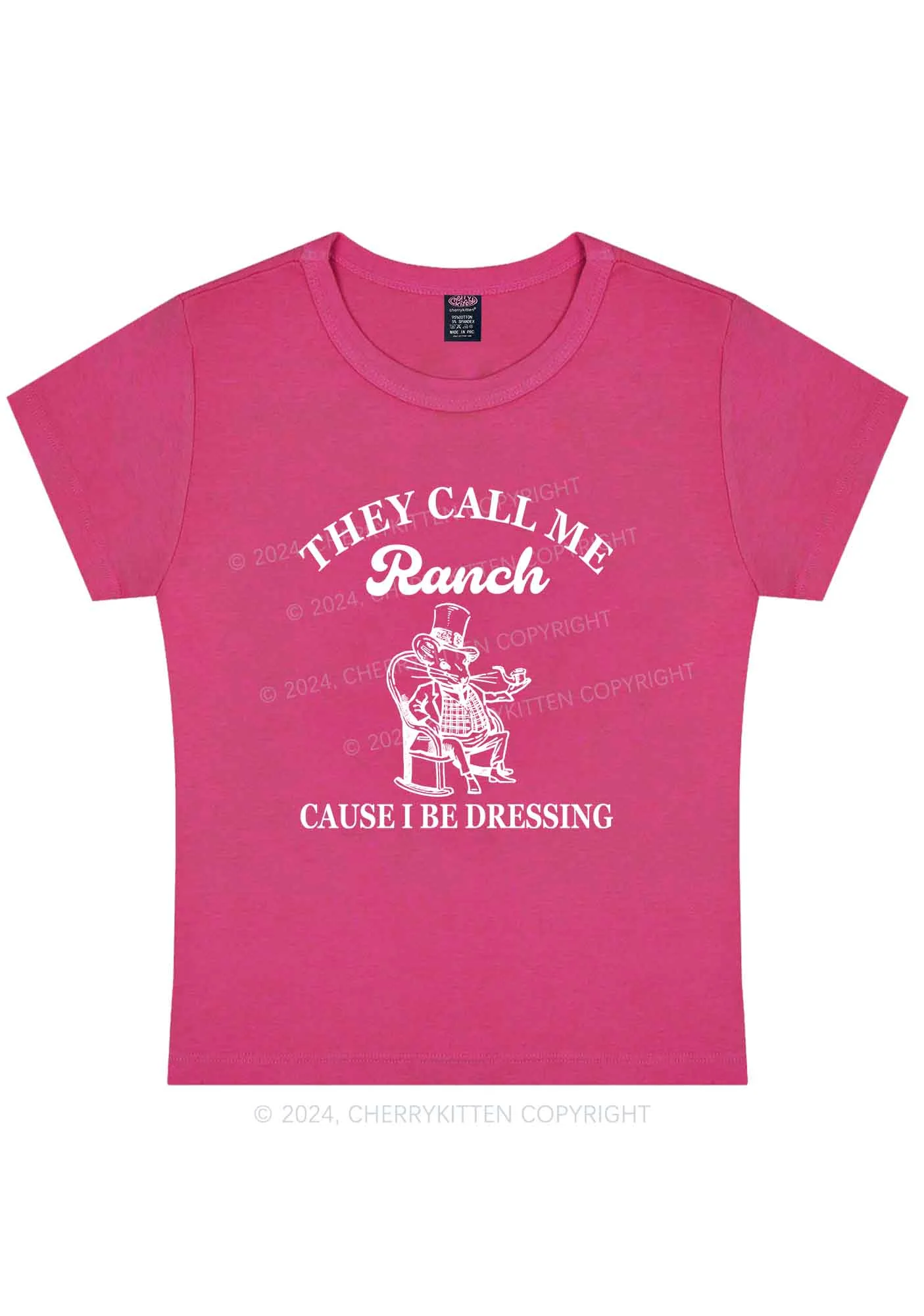 Curvy They Call Me Ranch Y2K Baby Tee Cherrykitten - Image 5