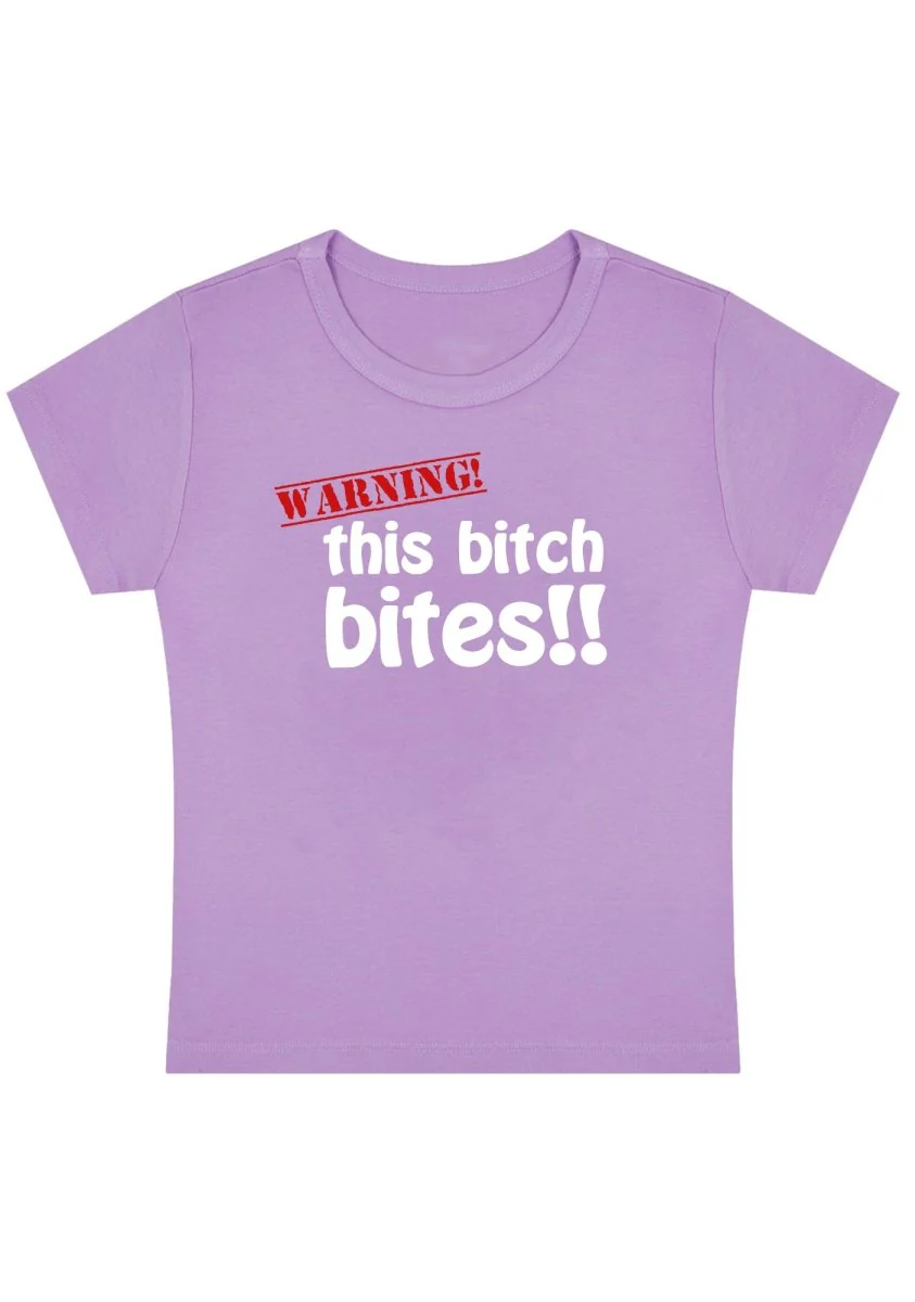 Curvy This Bxtch Bites Baby Tee - Image 3