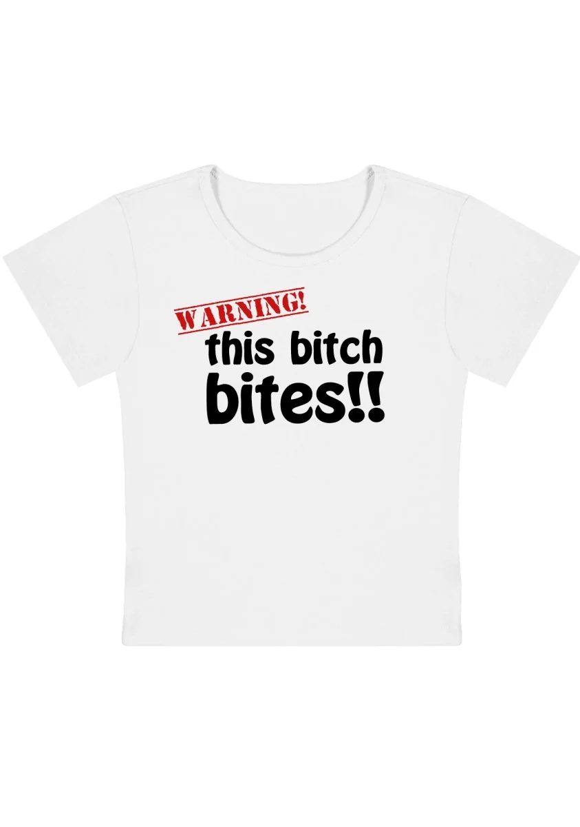 Curvy This Bxtch Bites Baby Tee - Image 4