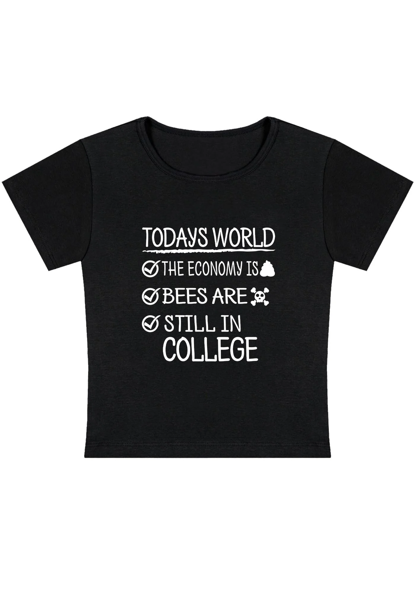 Curvy Todays World The Economy Is Shxt Baby Tee - Image 3