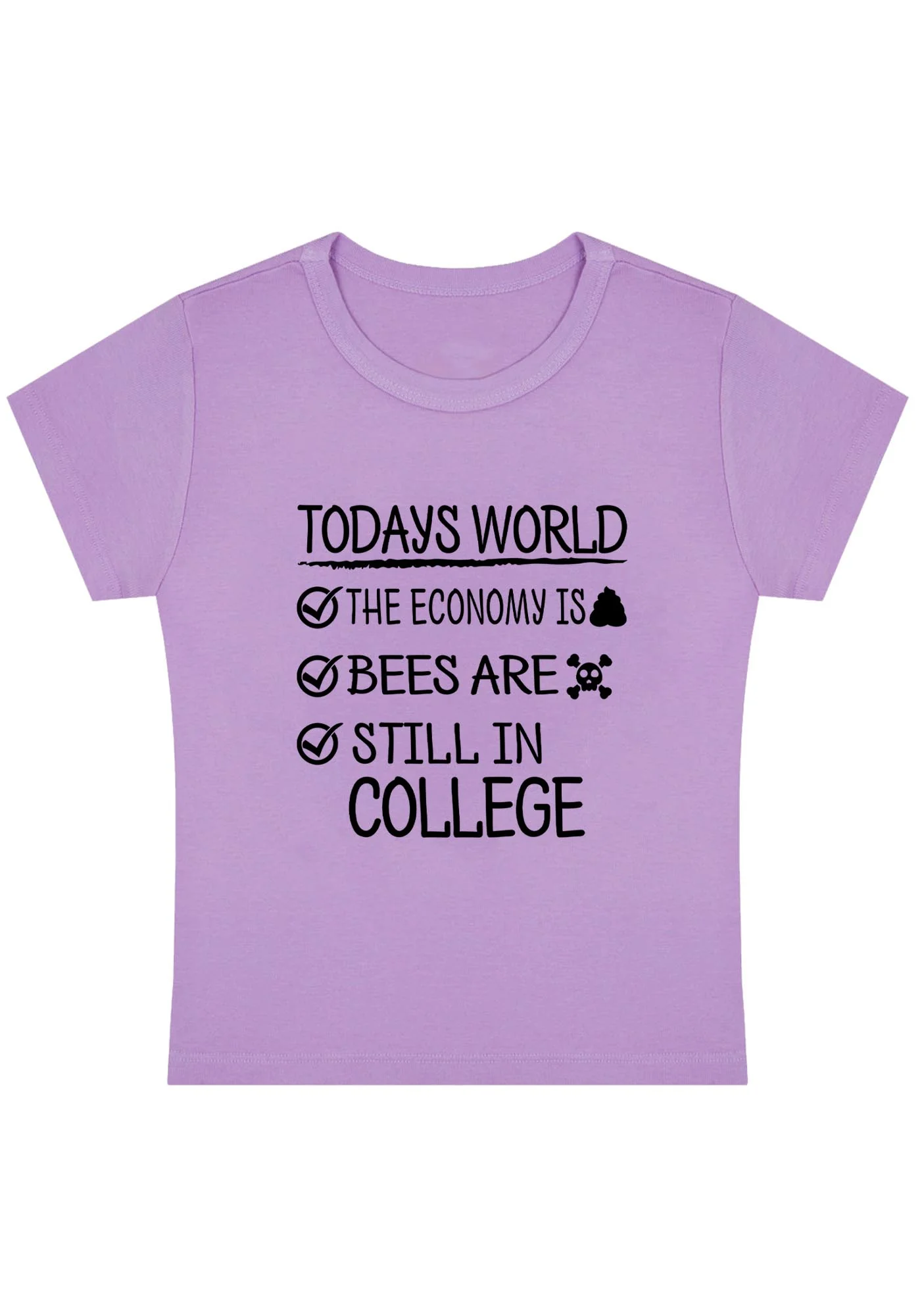 Curvy Todays World The Economy Is Shxt Baby Tee - Image 4