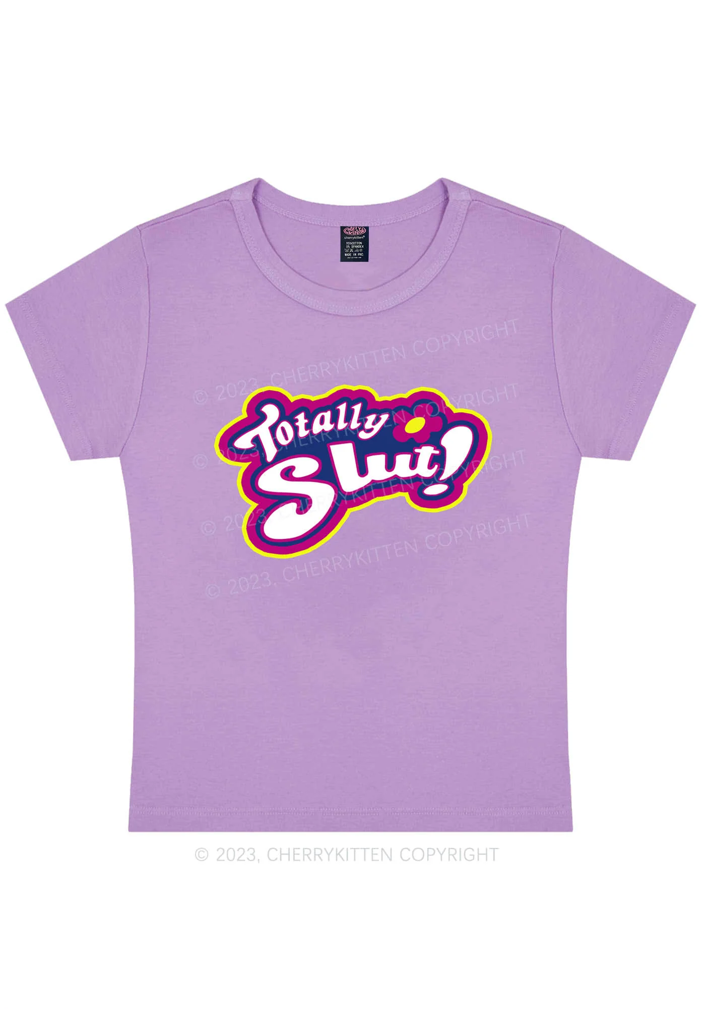 Curvy Totally Slxt Y2K Baby Tee Cherrykitten - Image 4