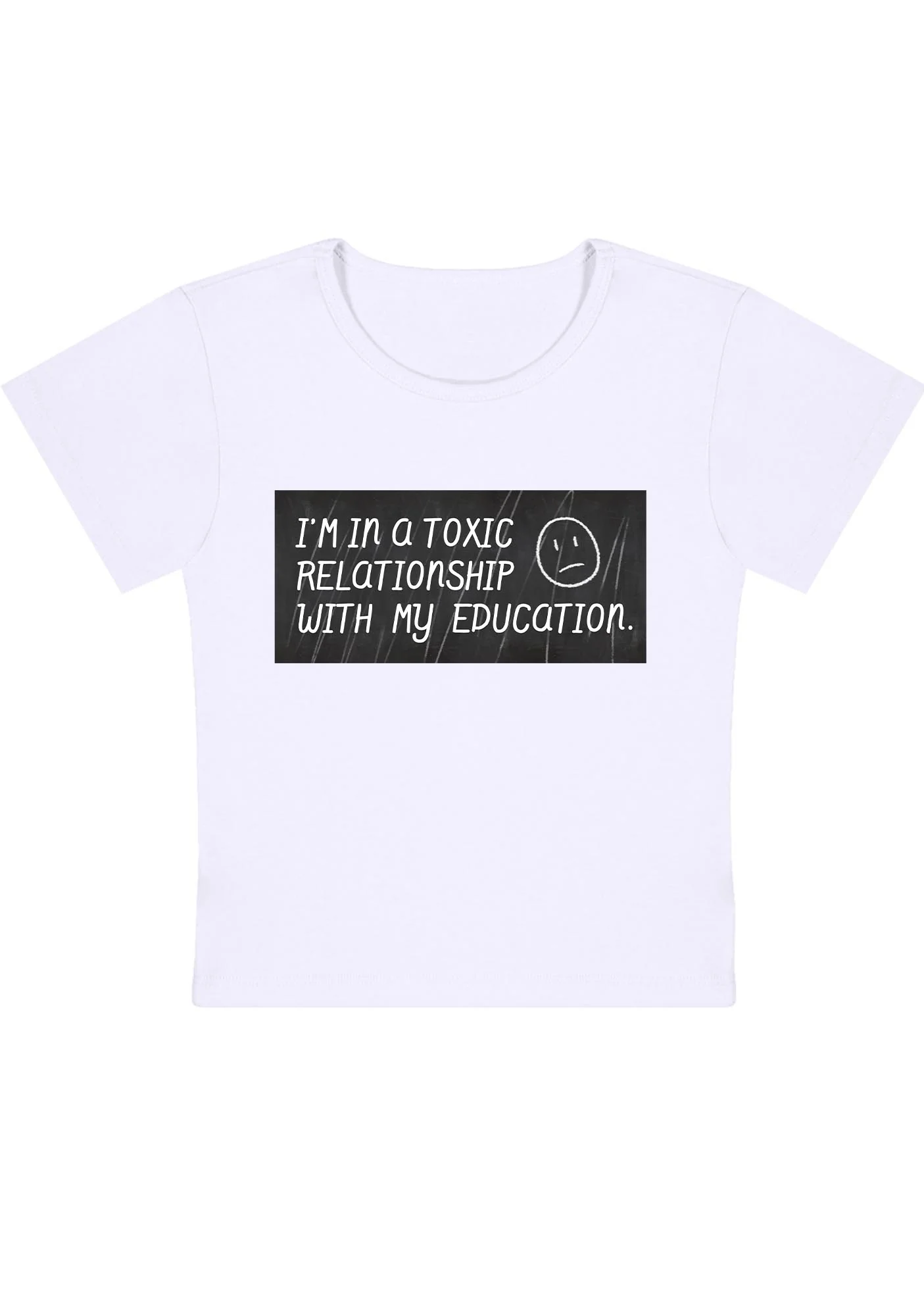 Curvy Toxic Relationship Education Baby Tee - Image 3