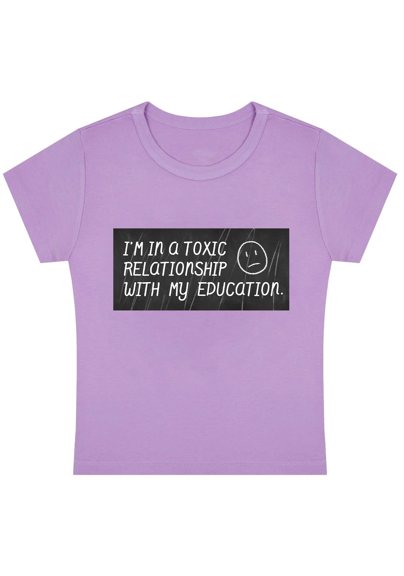 Curvy Toxic Relationship Education Baby Tee - Image 4