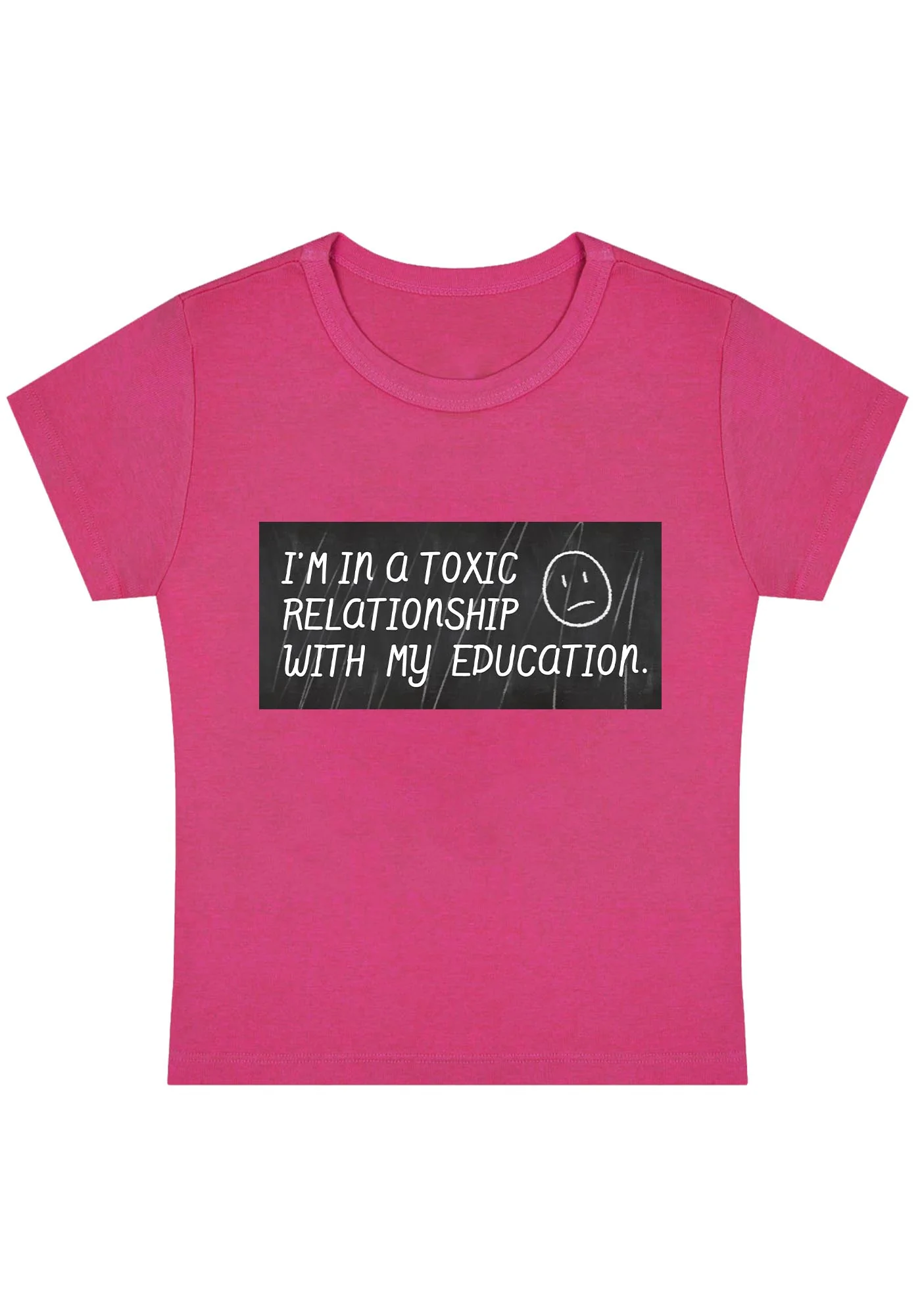 Curvy Toxic Relationship Education Baby Tee - Image 5