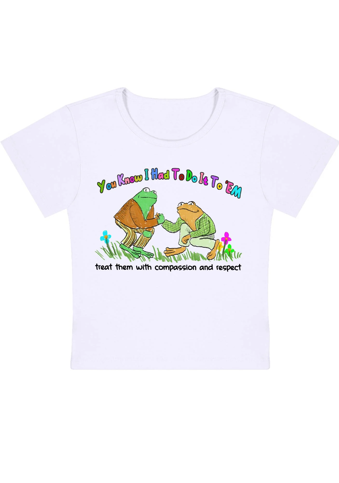 Curvy Treat Them With Compassion And Respect Baby Tee - Image 3