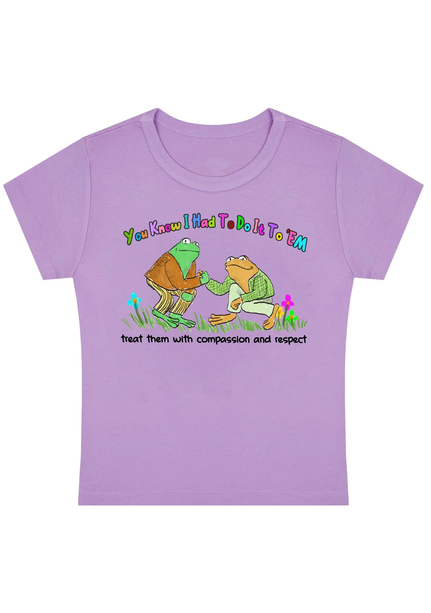 Curvy Treat Them With Compassion And Respect Baby Tee - Image 4
