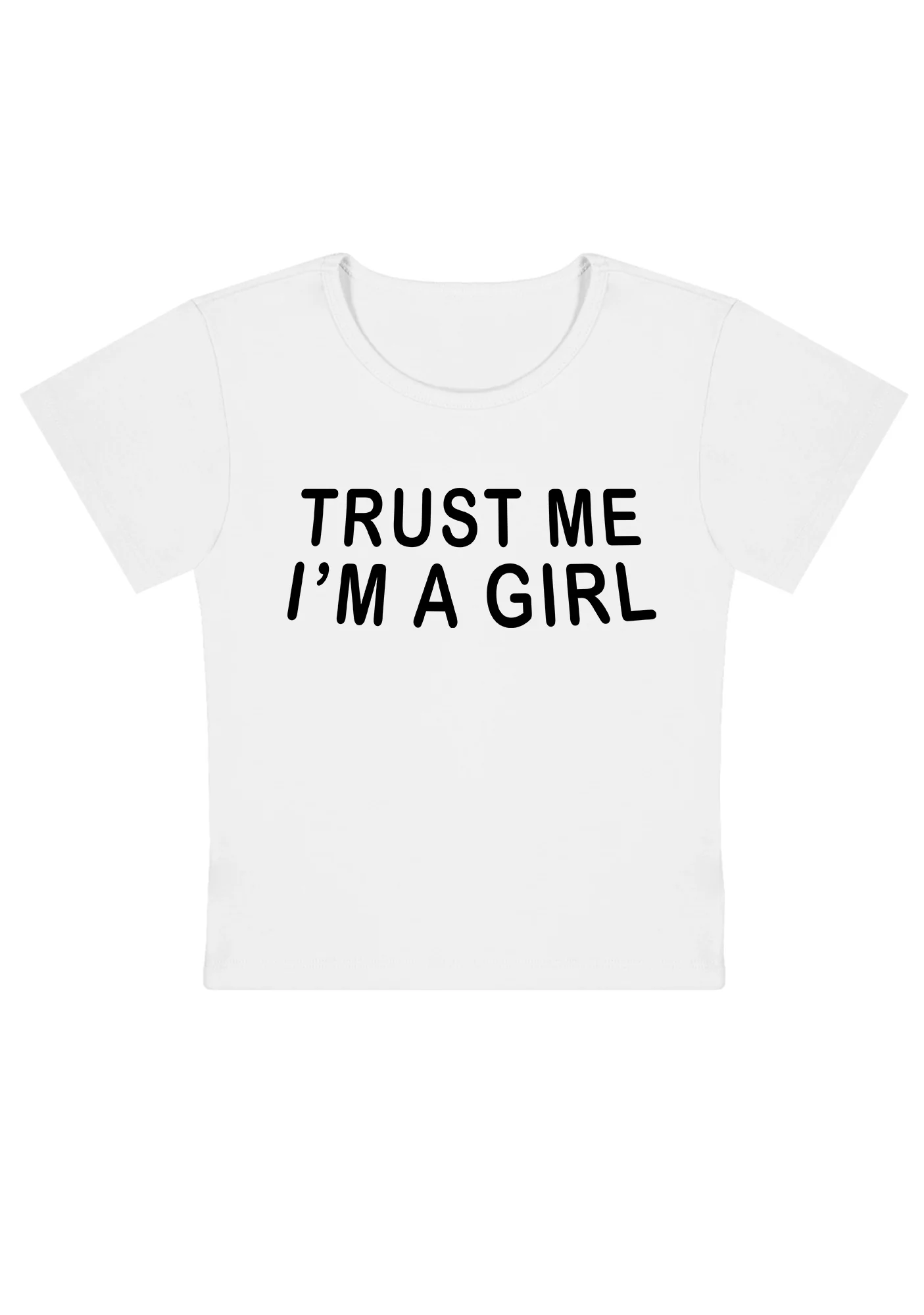 Curvy Trust Me I'm A Girl Baby Tee - Image 2