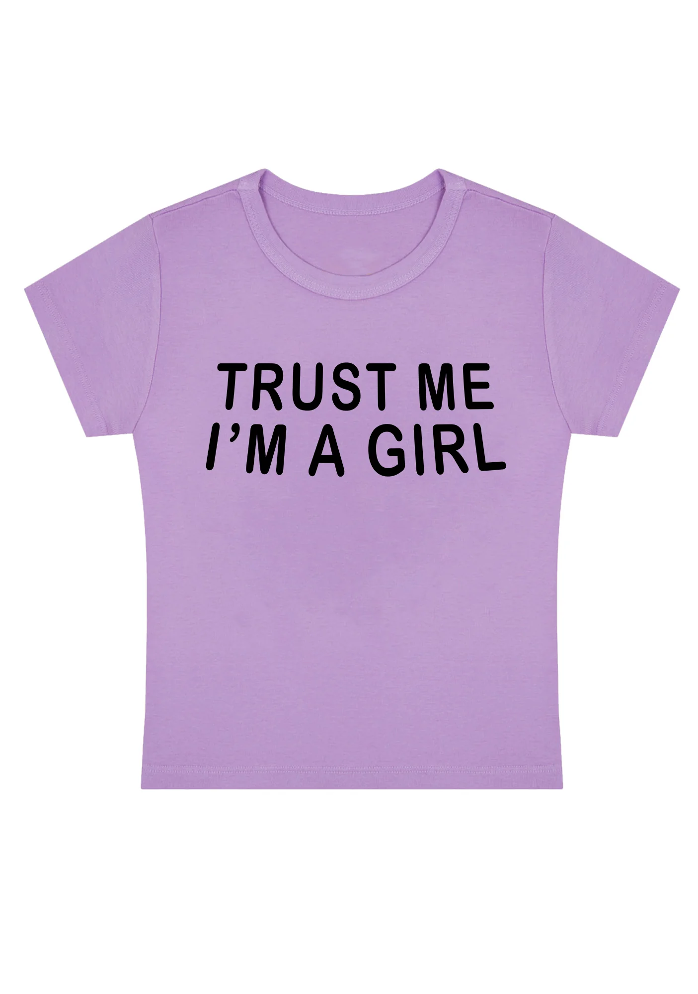 Curvy Trust Me I'm A Girl Baby Tee - Image 4
