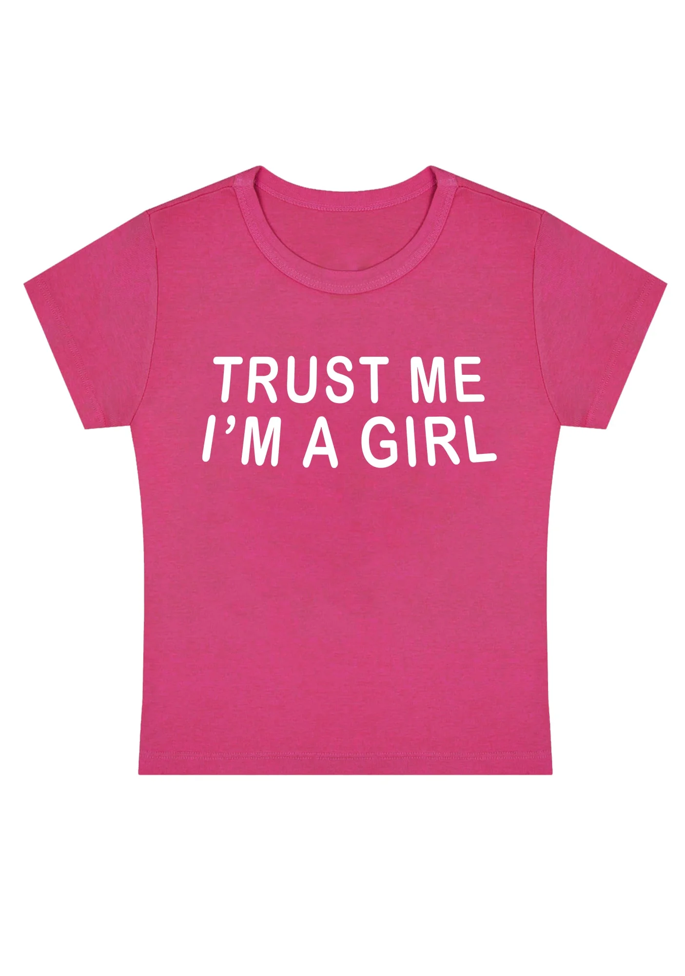 Curvy Trust Me I'm A Girl Baby Tee - Image 5
